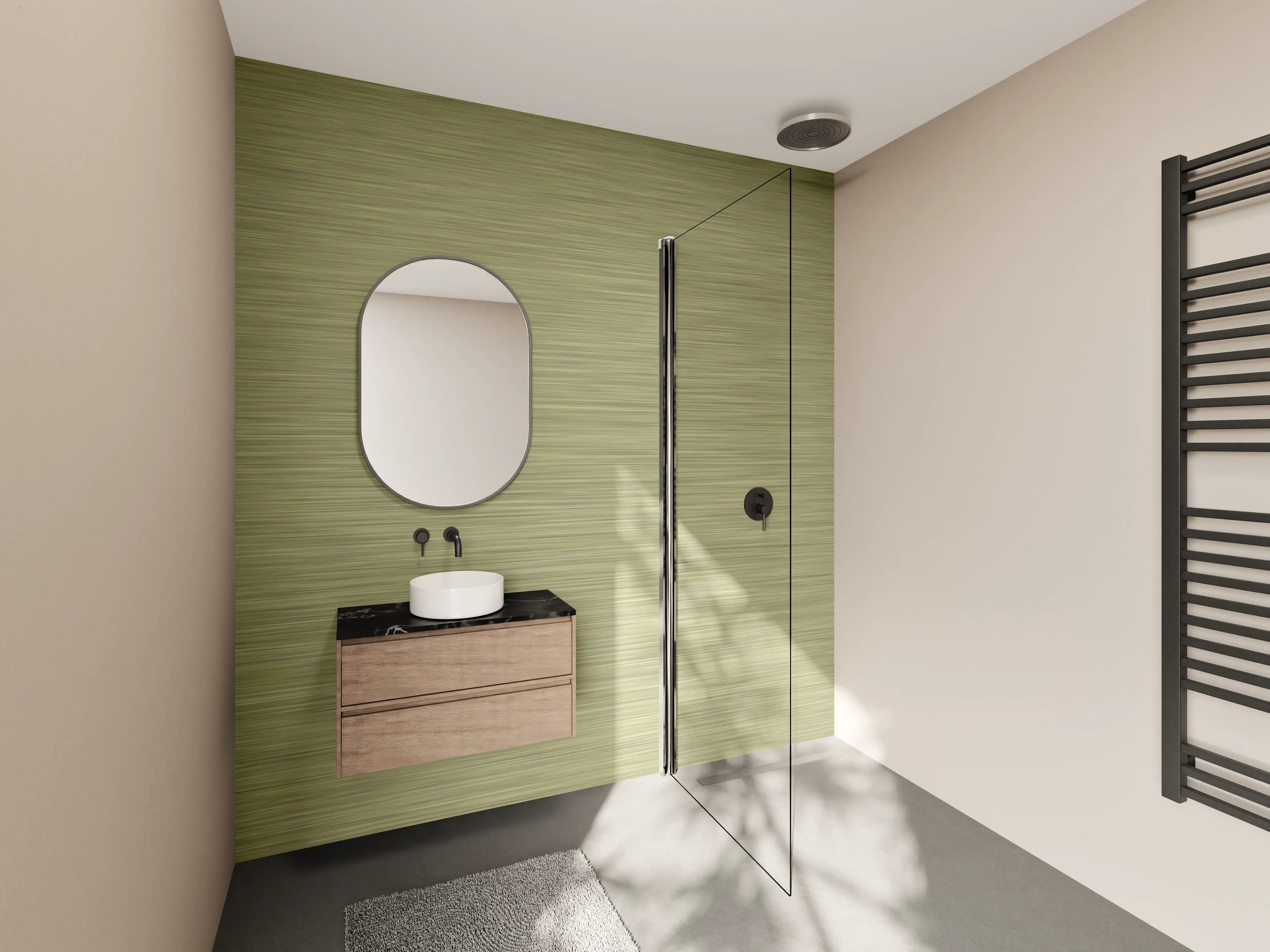 Wandverkleidung Bad - Gold - ALU Prime - Metall Gebürstet