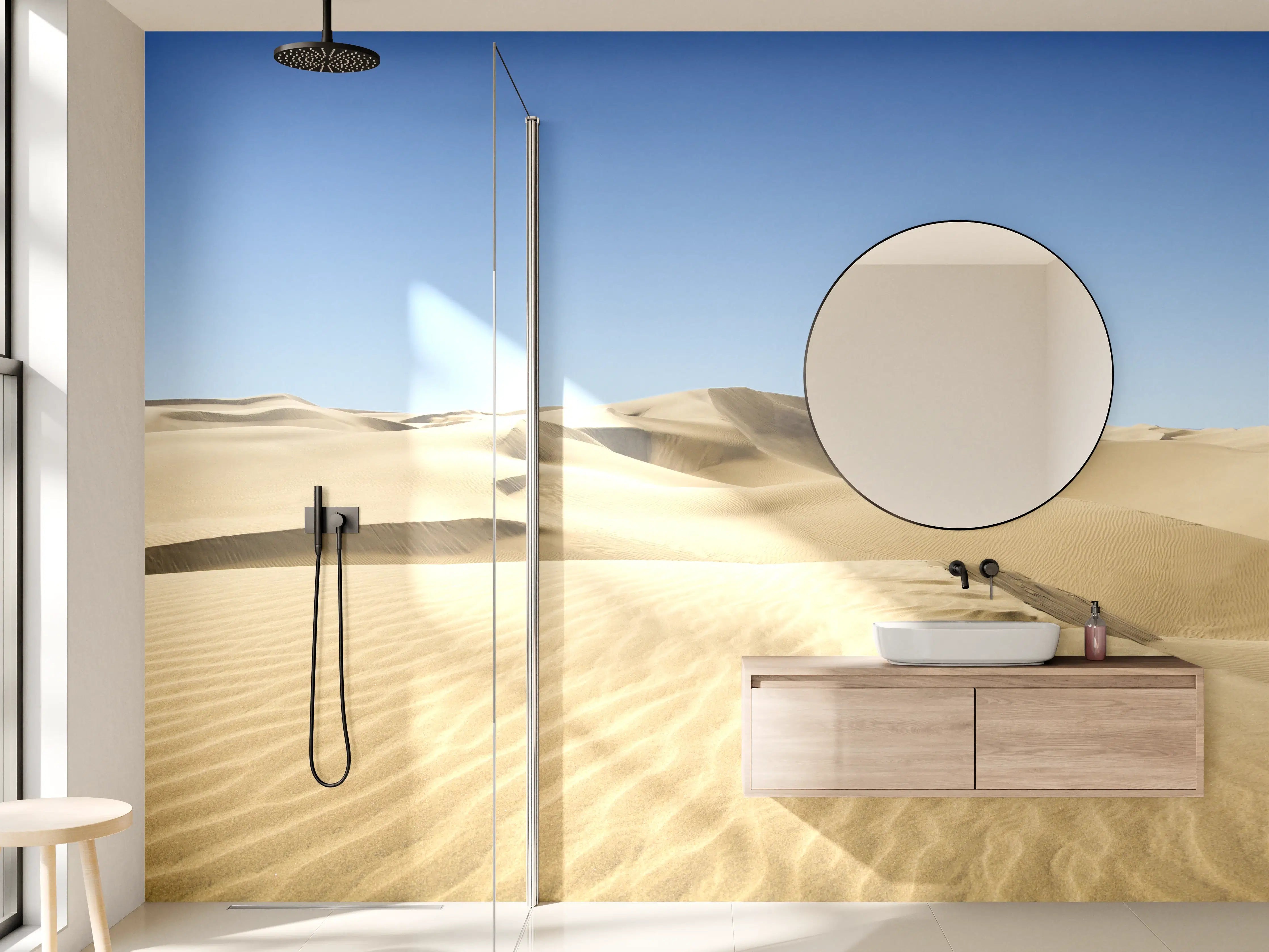 Wandverkleidung Bad - Gold desert