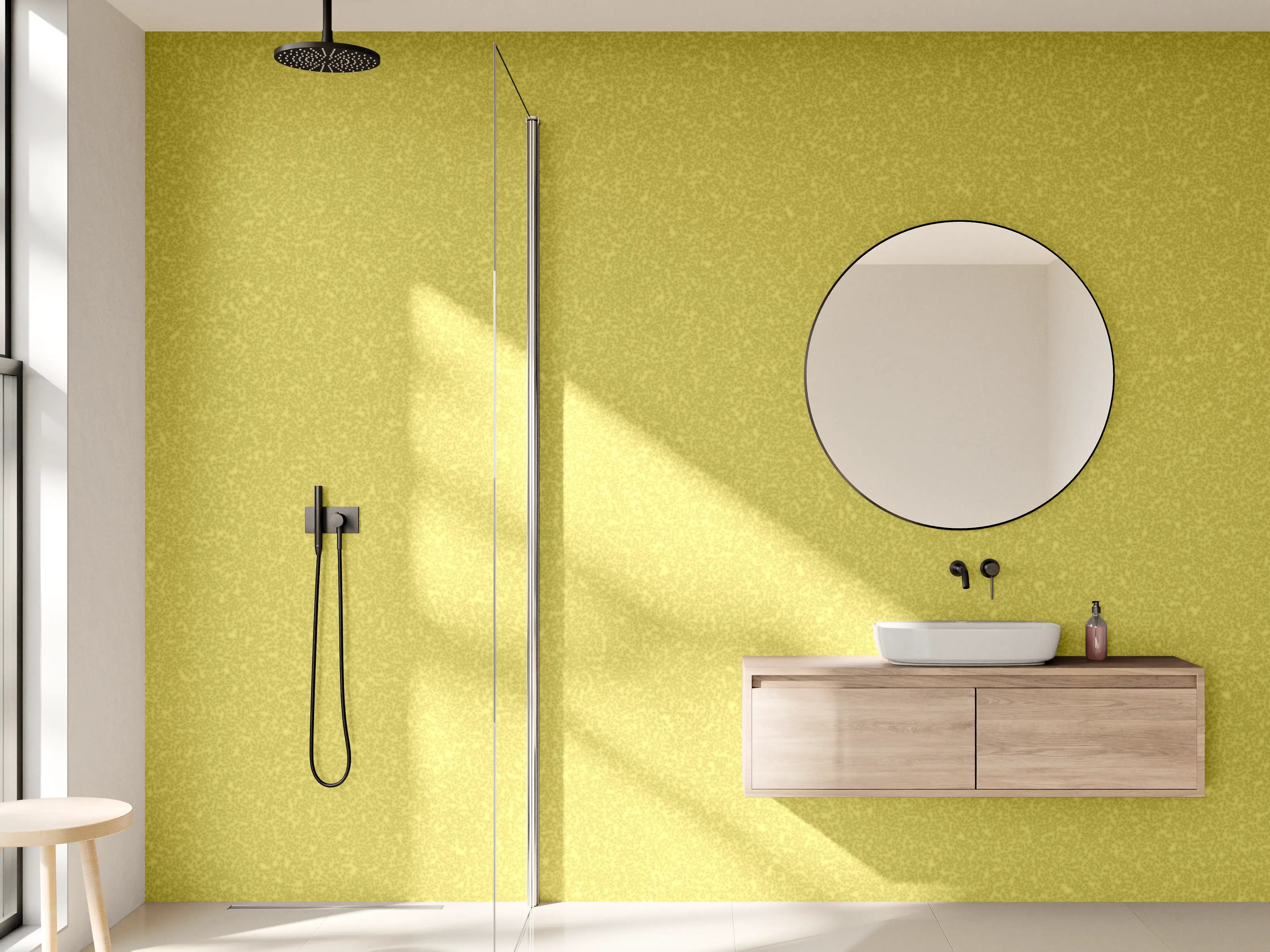 Wandverkleidung Bad - Goldene Wandtextur - Beleuchtungsfarbe