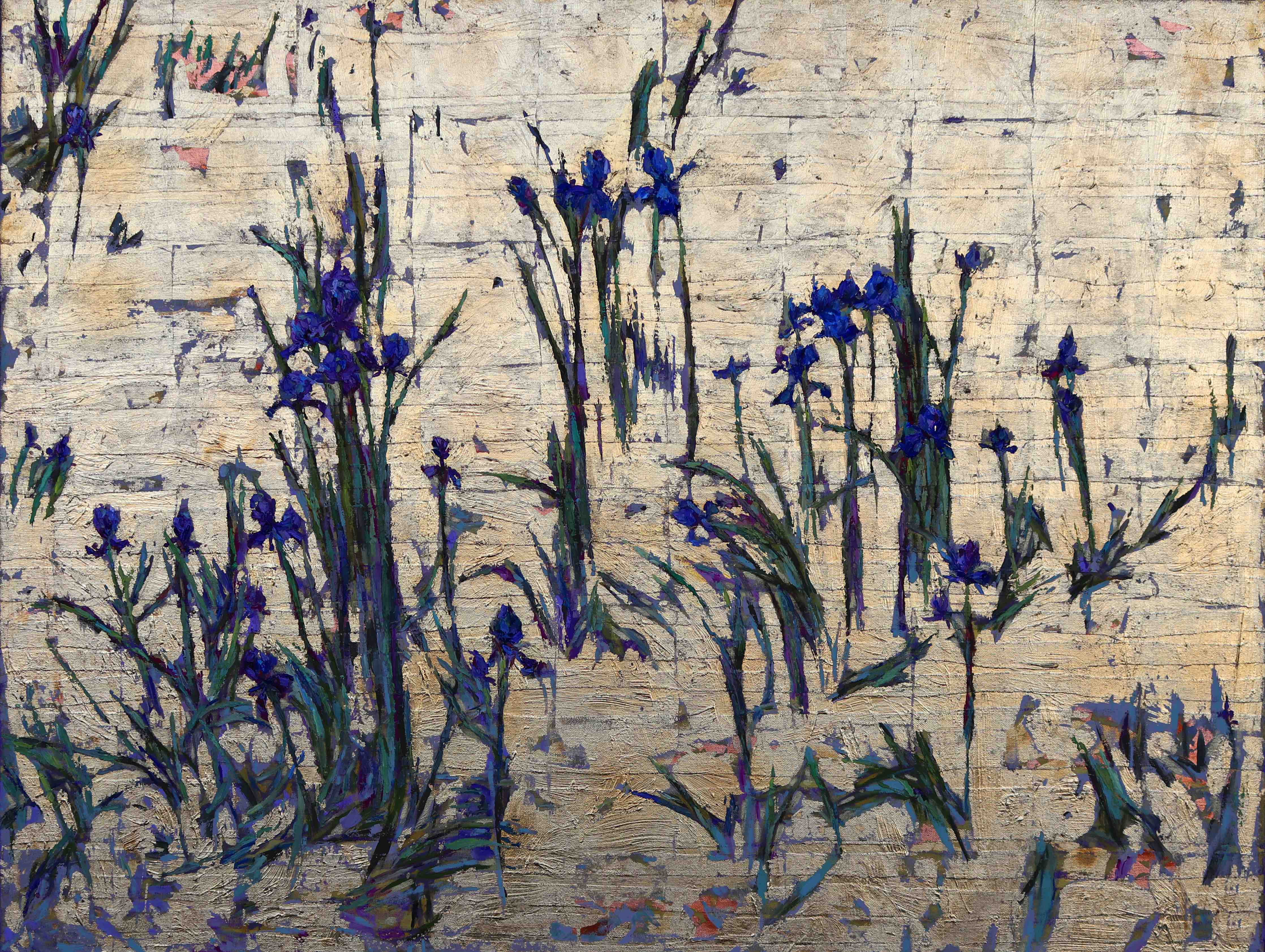 Wandverkleidung Bad-Goldener Hintergrund mit Violet
