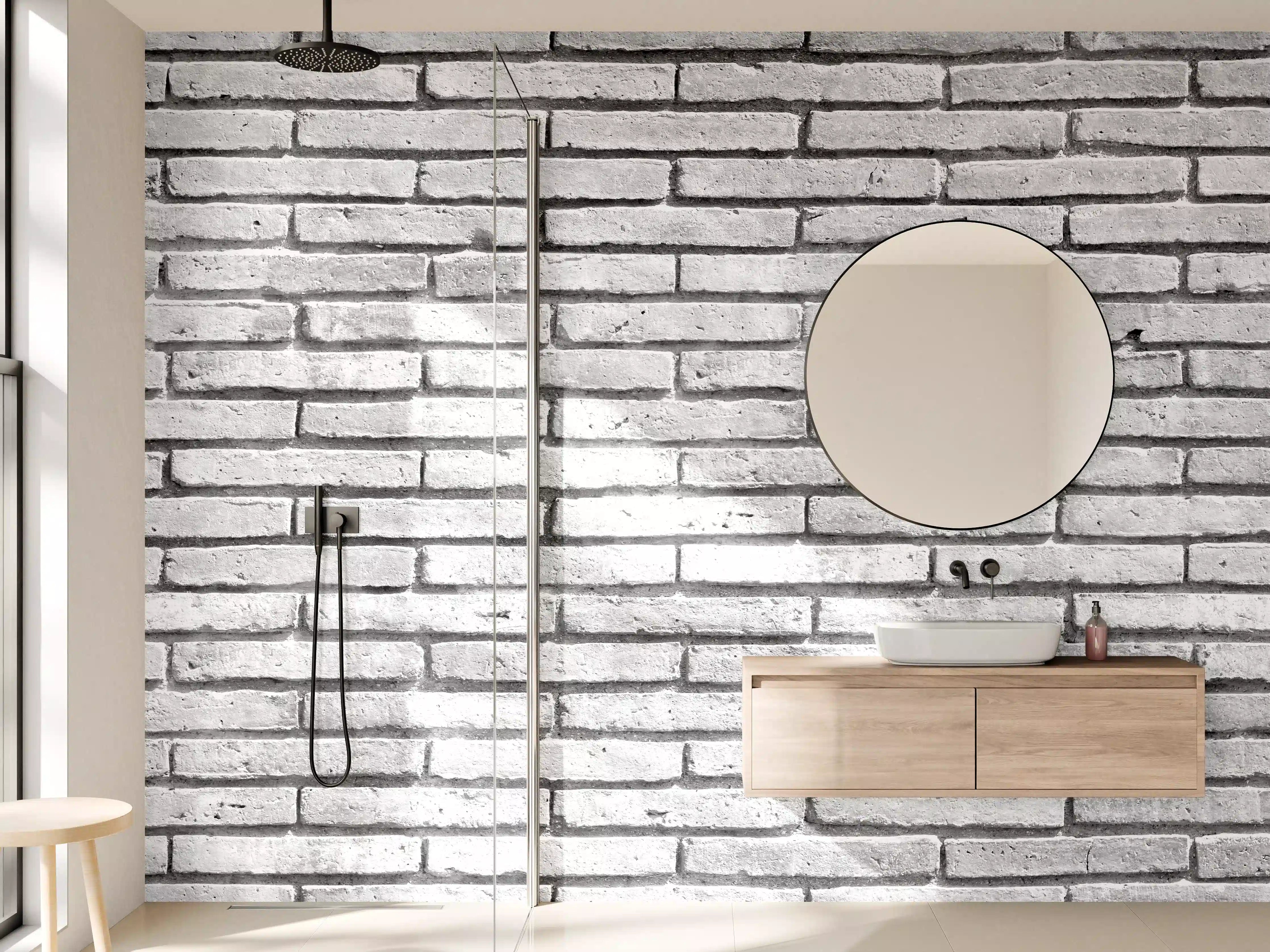Wandverkleidung Bad - Gräuliche Grunge Steinmauer
