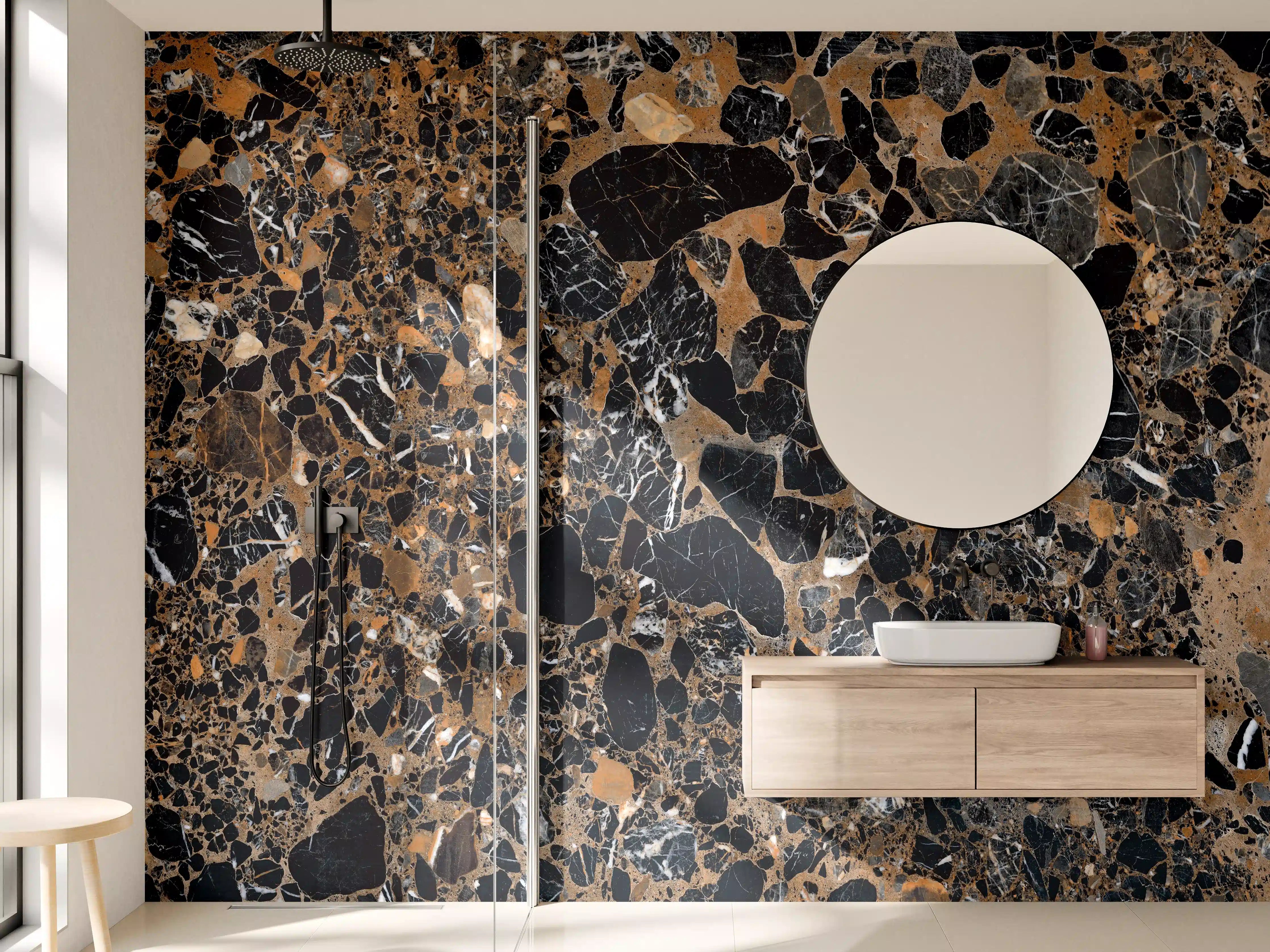 Wandverkleidung Bad - Granit luxus Textur