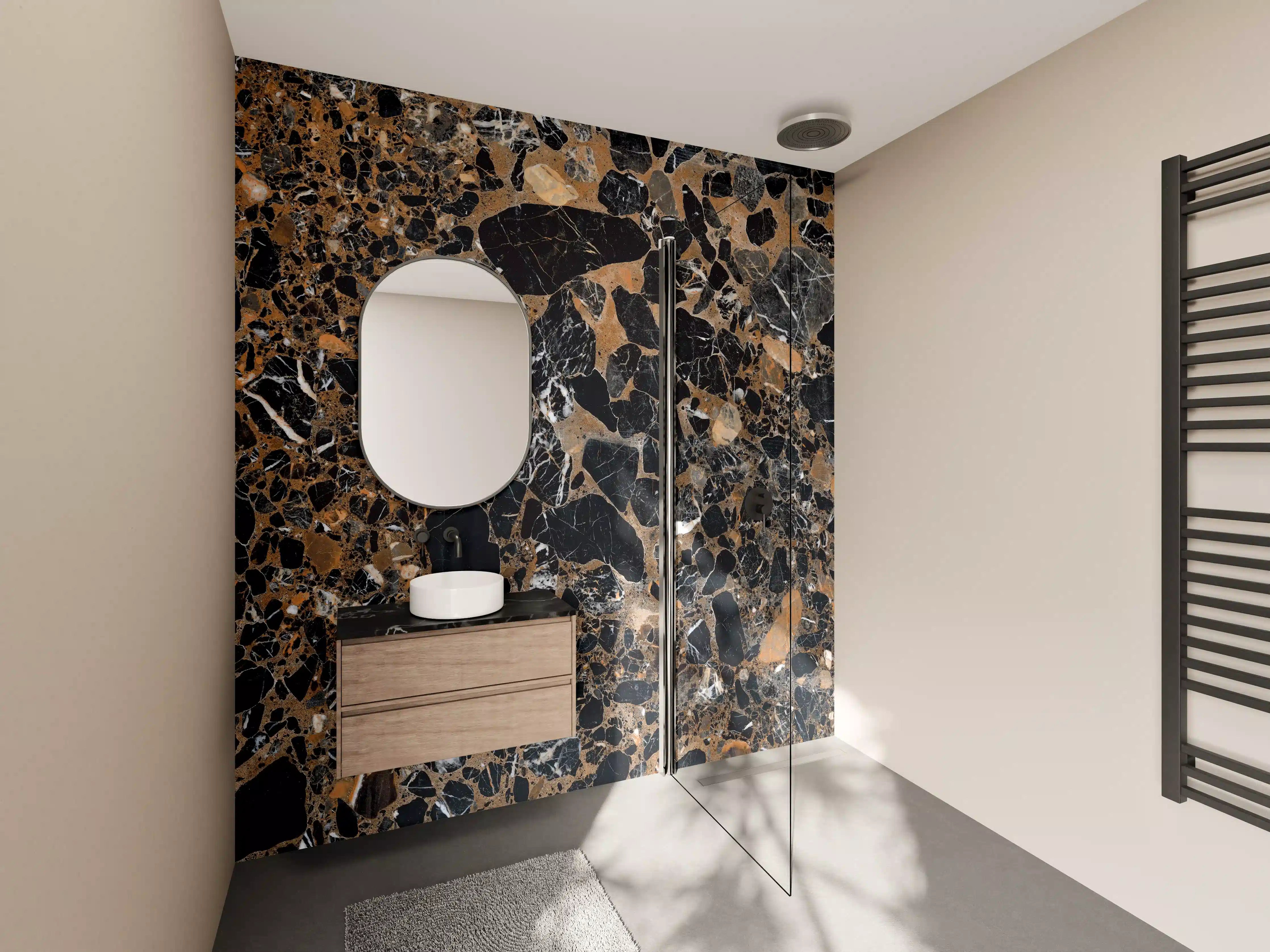 Wandverkleidung Bad - Granit luxus Textur