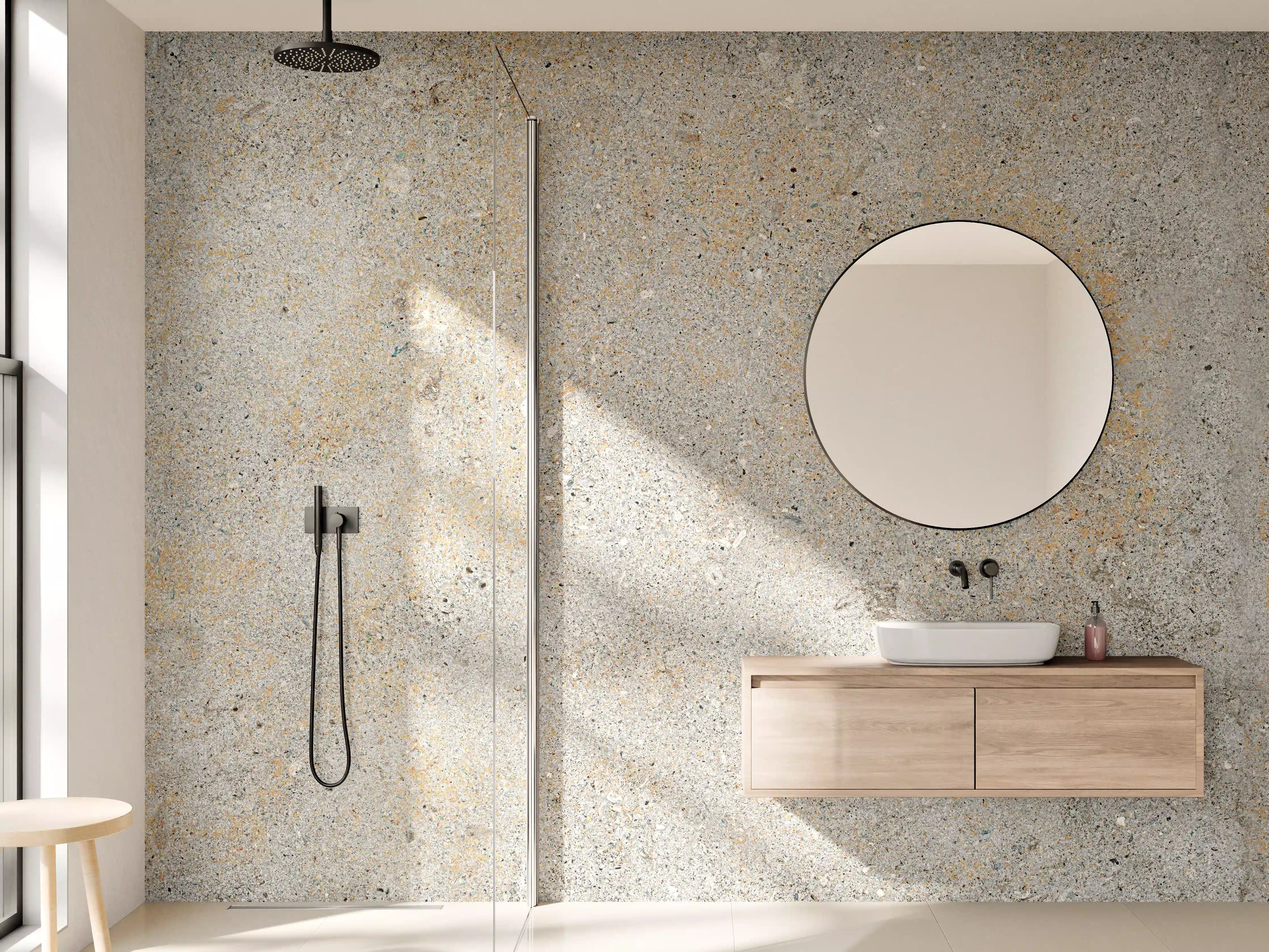 Wandverkleidung Bad - Grau städtische Marmortextur