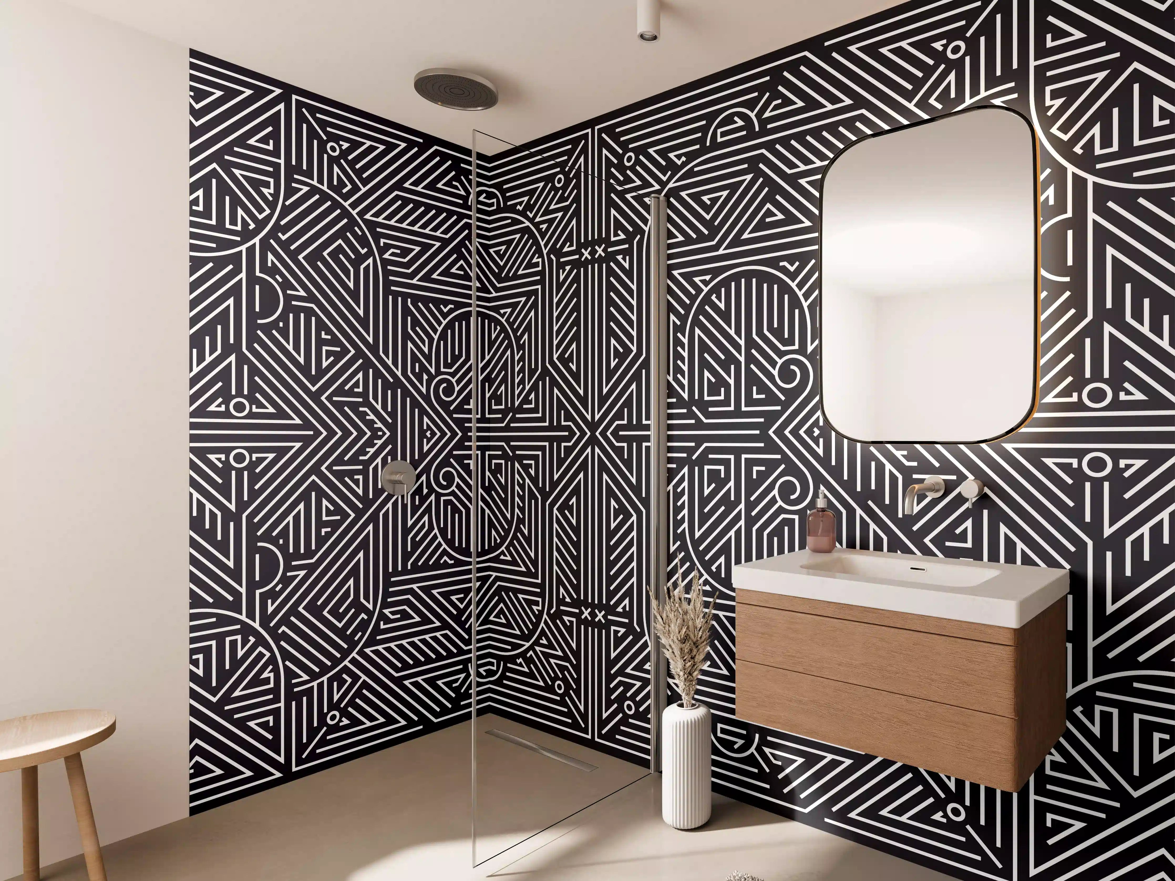 Wandverkleidung Bad - Graue Akzente: Zeitgemäße Wandkunst