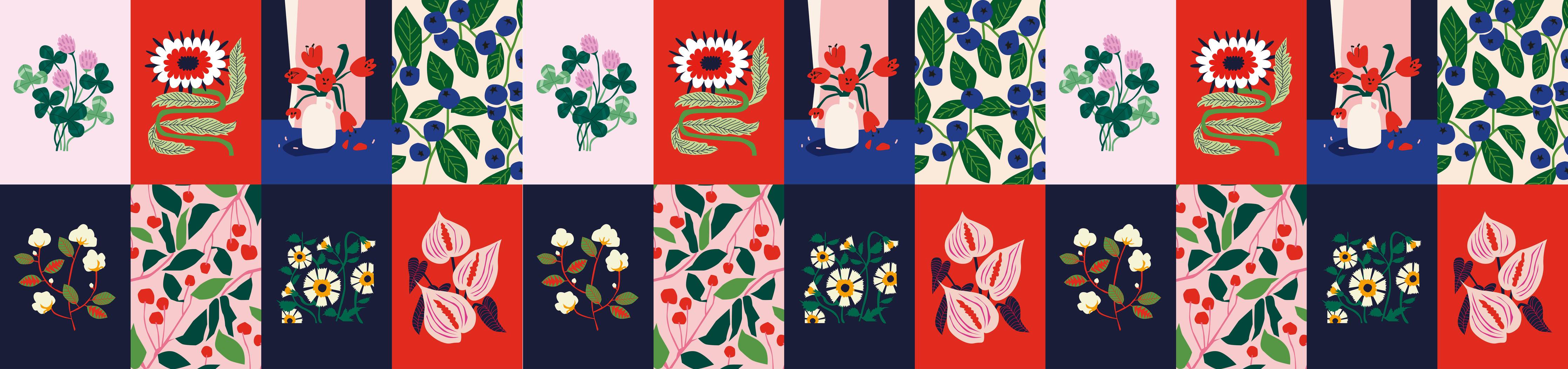 Wandverkleidung Bad-Graue Blütenpracht in bunten Farben