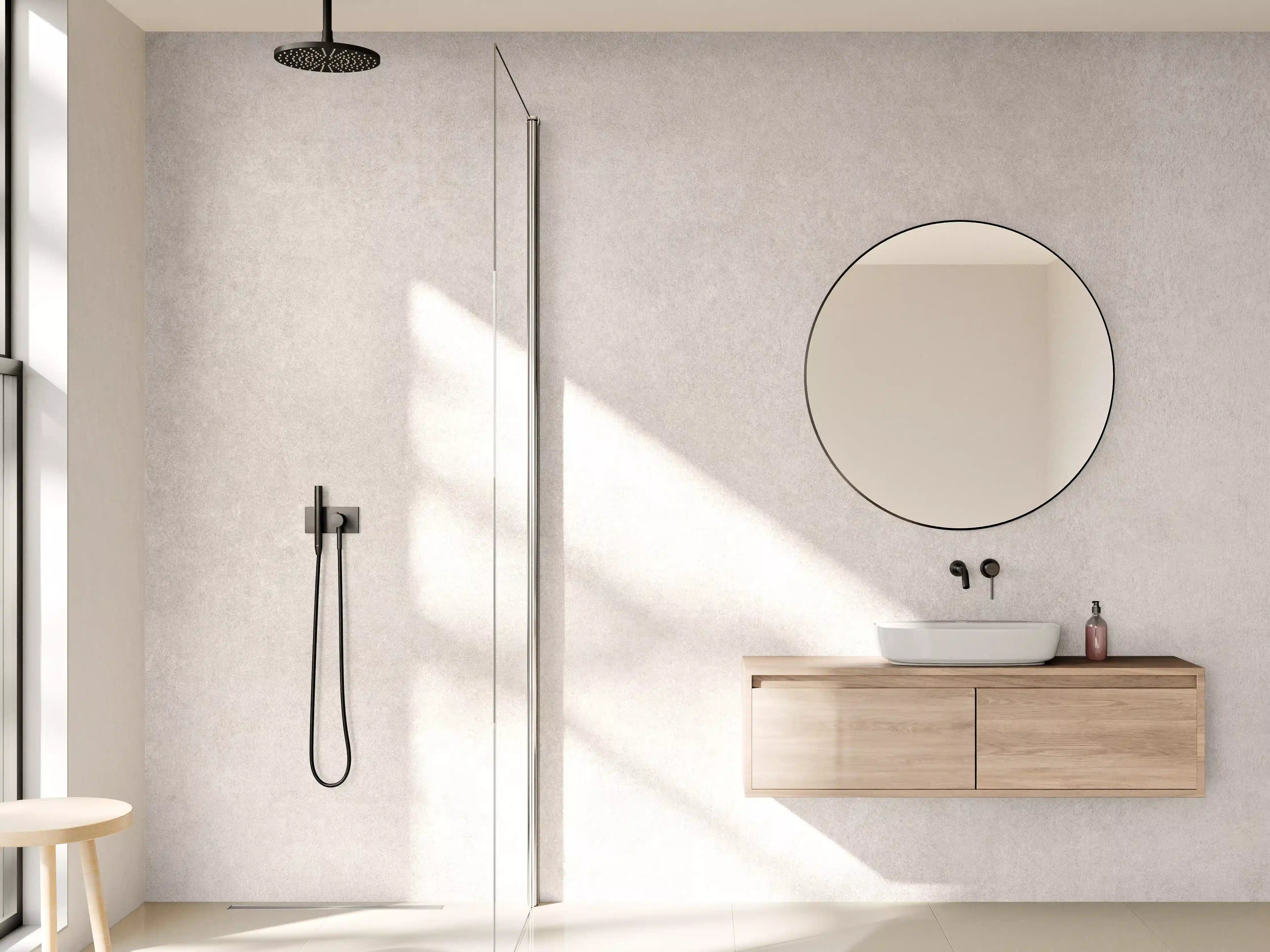 Wandverkleidung Bad - Graue Marmornuancen