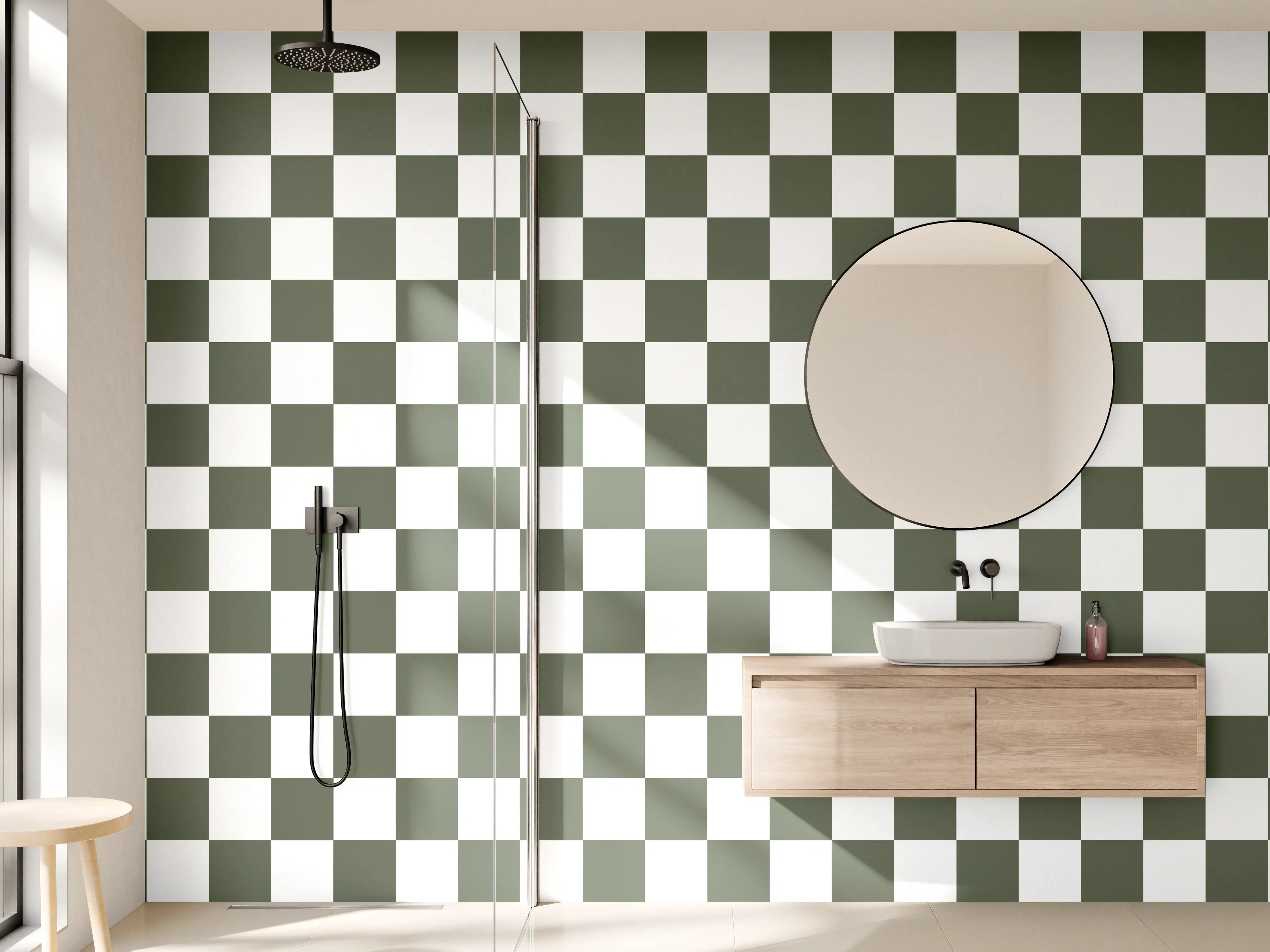 Wandverkleidung Bad - Grauer Marmor-Engobe mit Weißnuancen