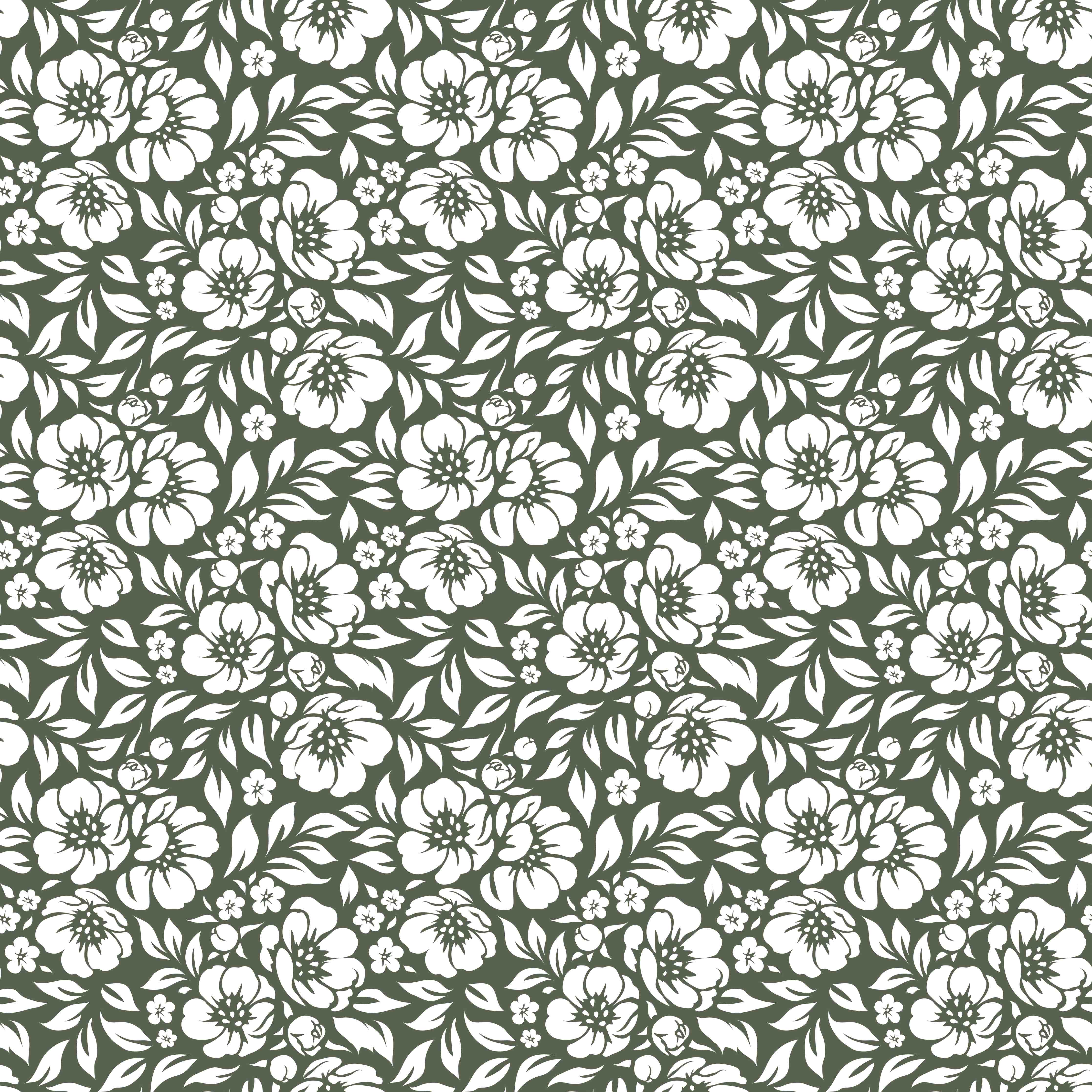 Wandverkleidung Bad-Grauschwarz Blumenmuster