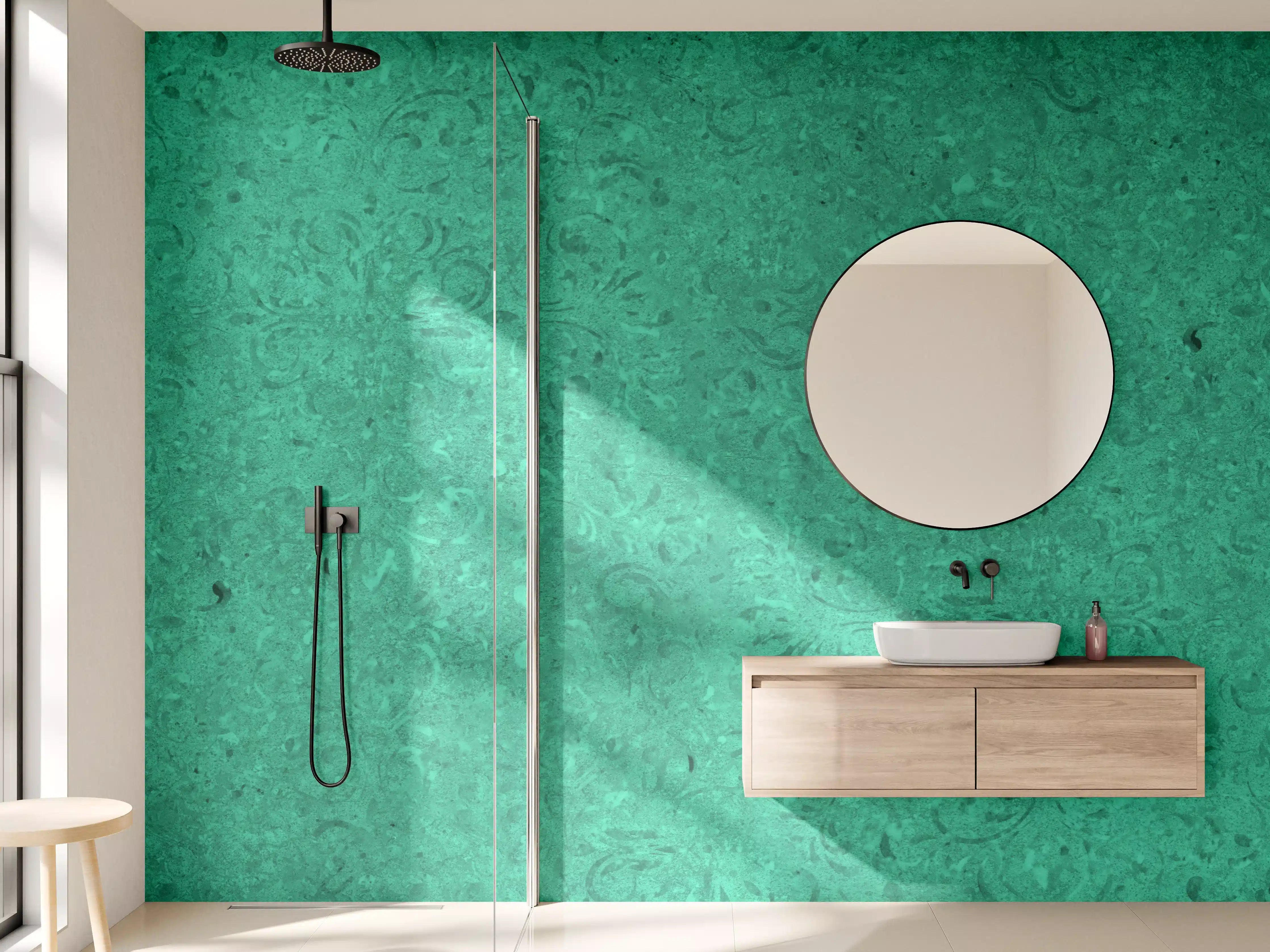 Wandverkleidung Bad - Grün Vintage Wandtextur