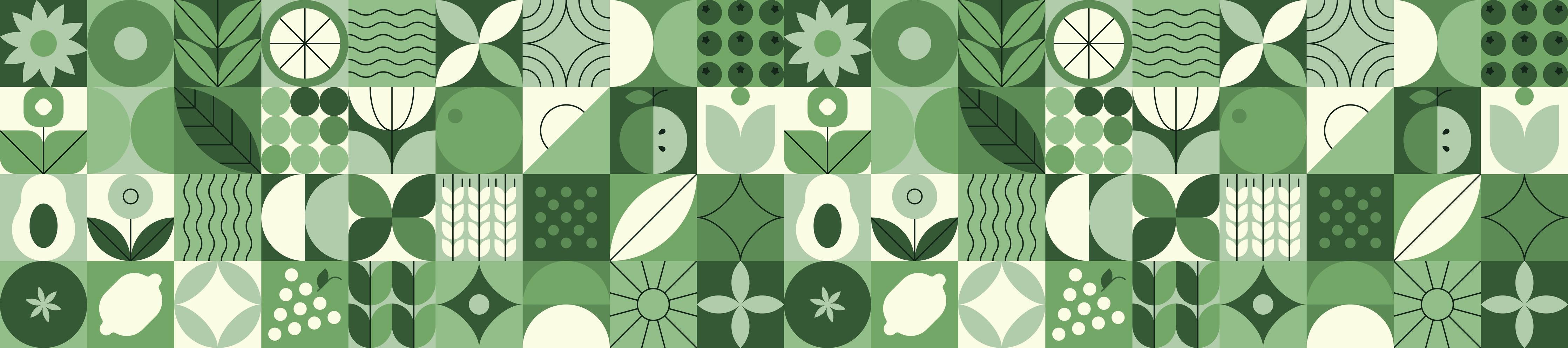 Wandverkleidung Bad-Grünes geometrisches Mosaik Muster