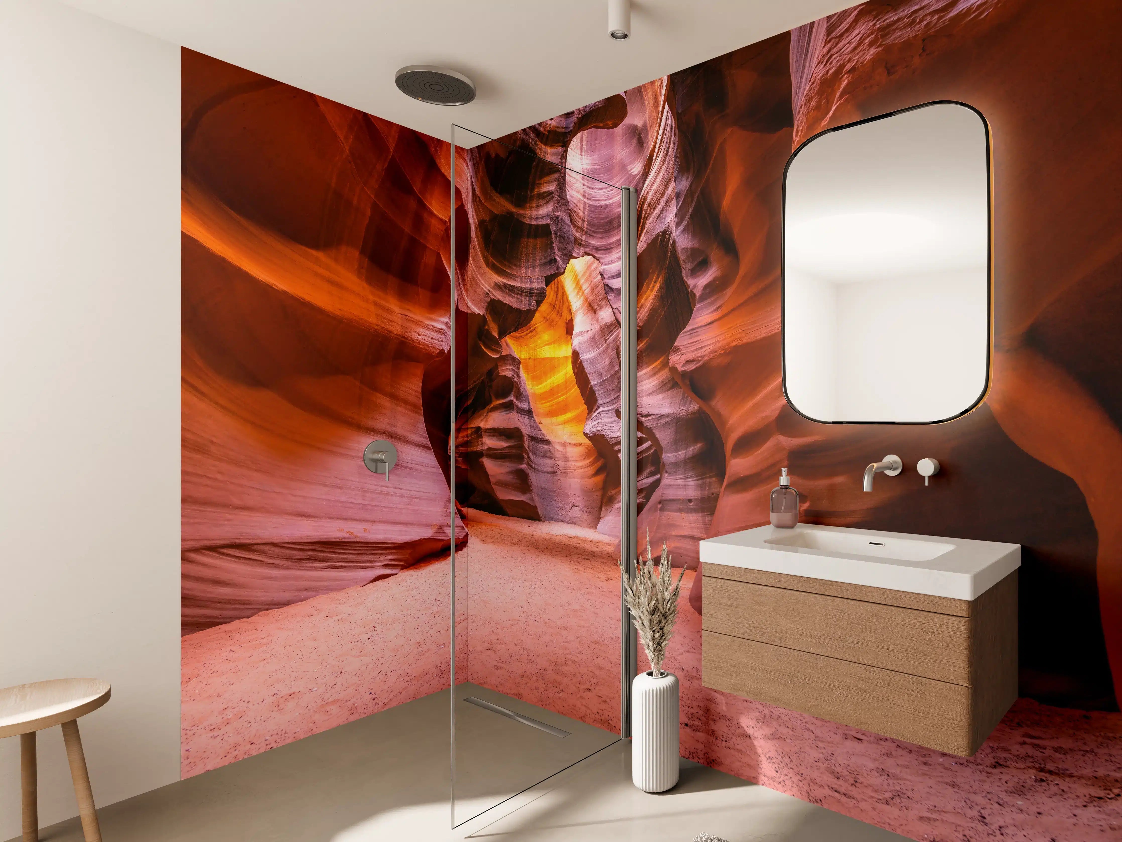 Wandverkleidung Bad - Grund des Antelope Canyon in Arizona