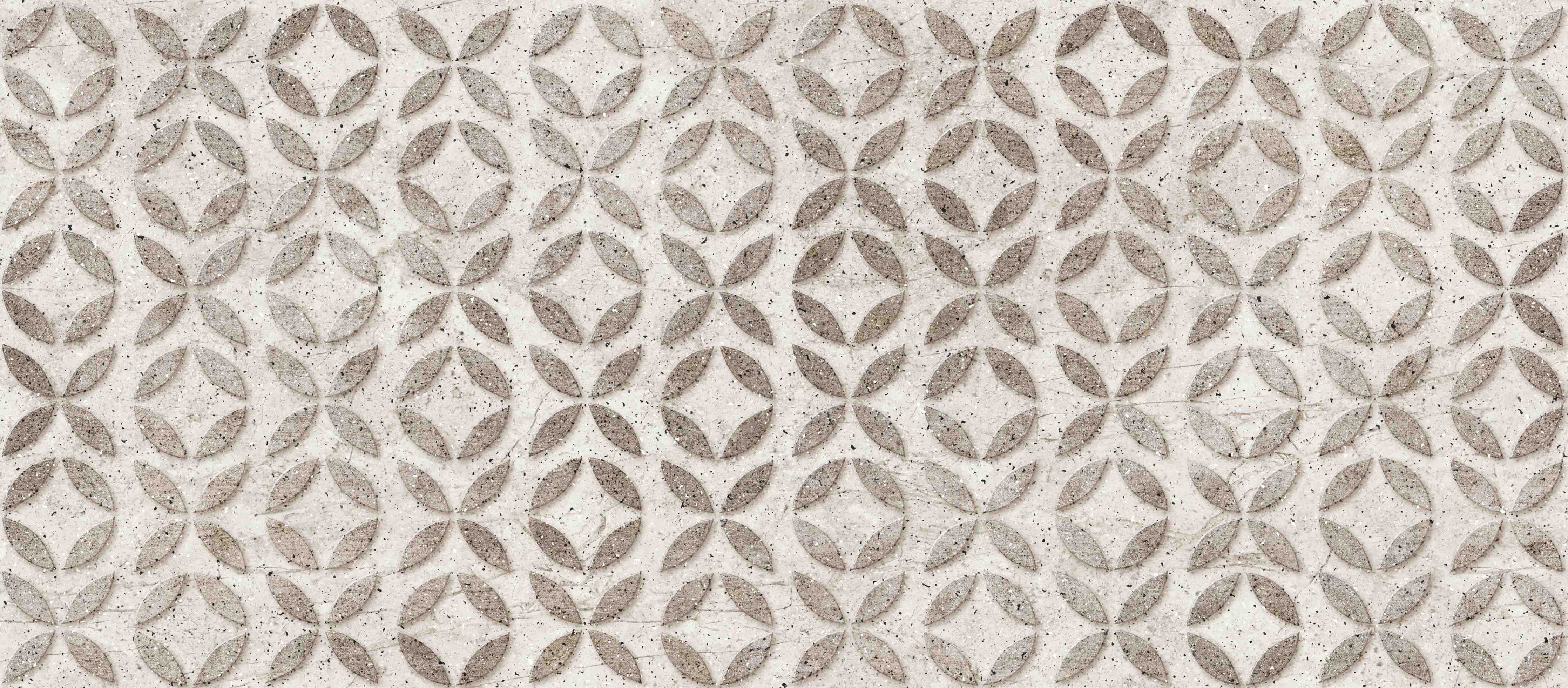 Wandverkleidung Bad-Helle Fliesen mit geometrischem Muster in Beige und Grau