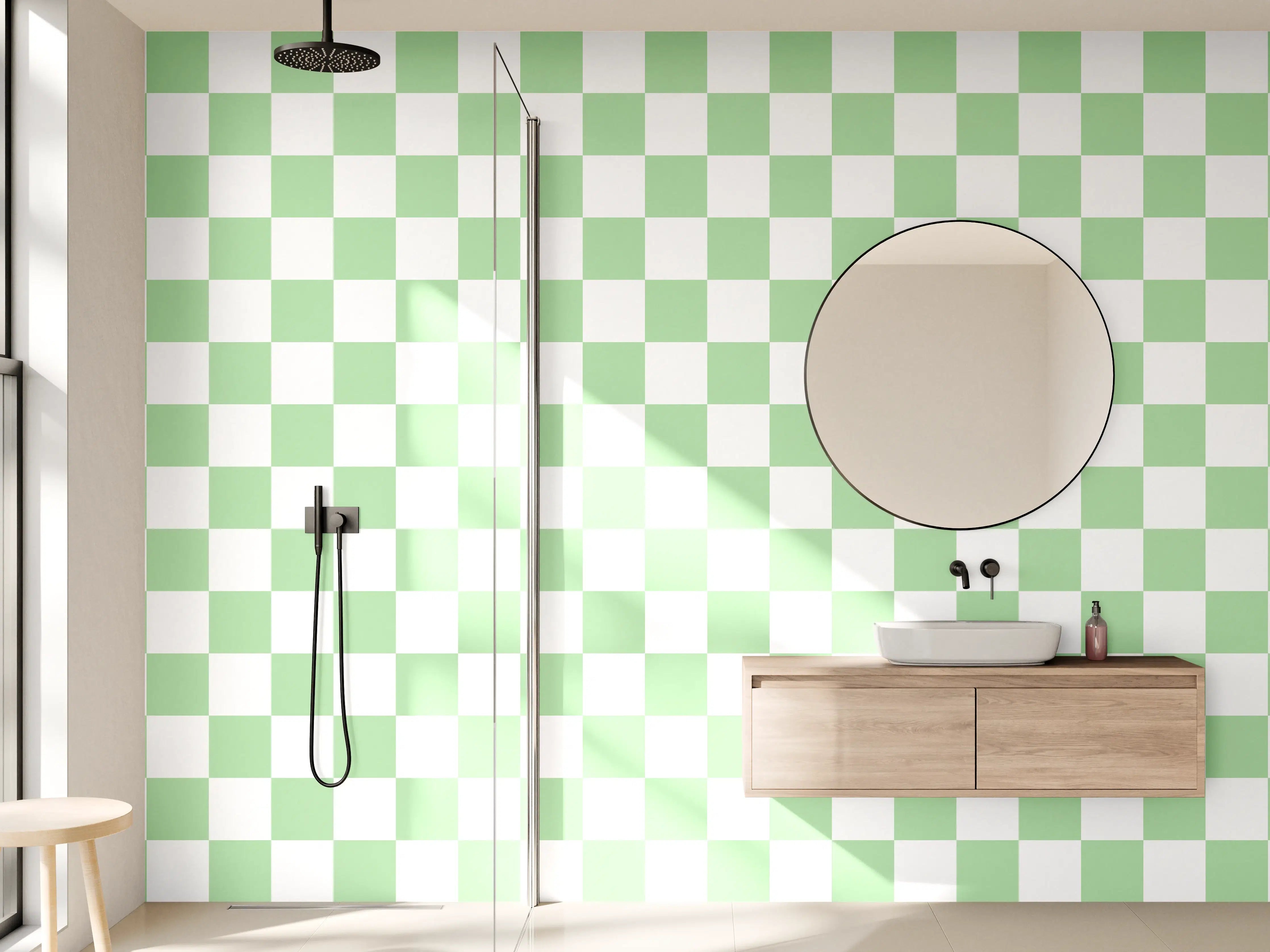 Wandverkleidung Bad - Helles Gänseblümchen im Frühlingsgarten