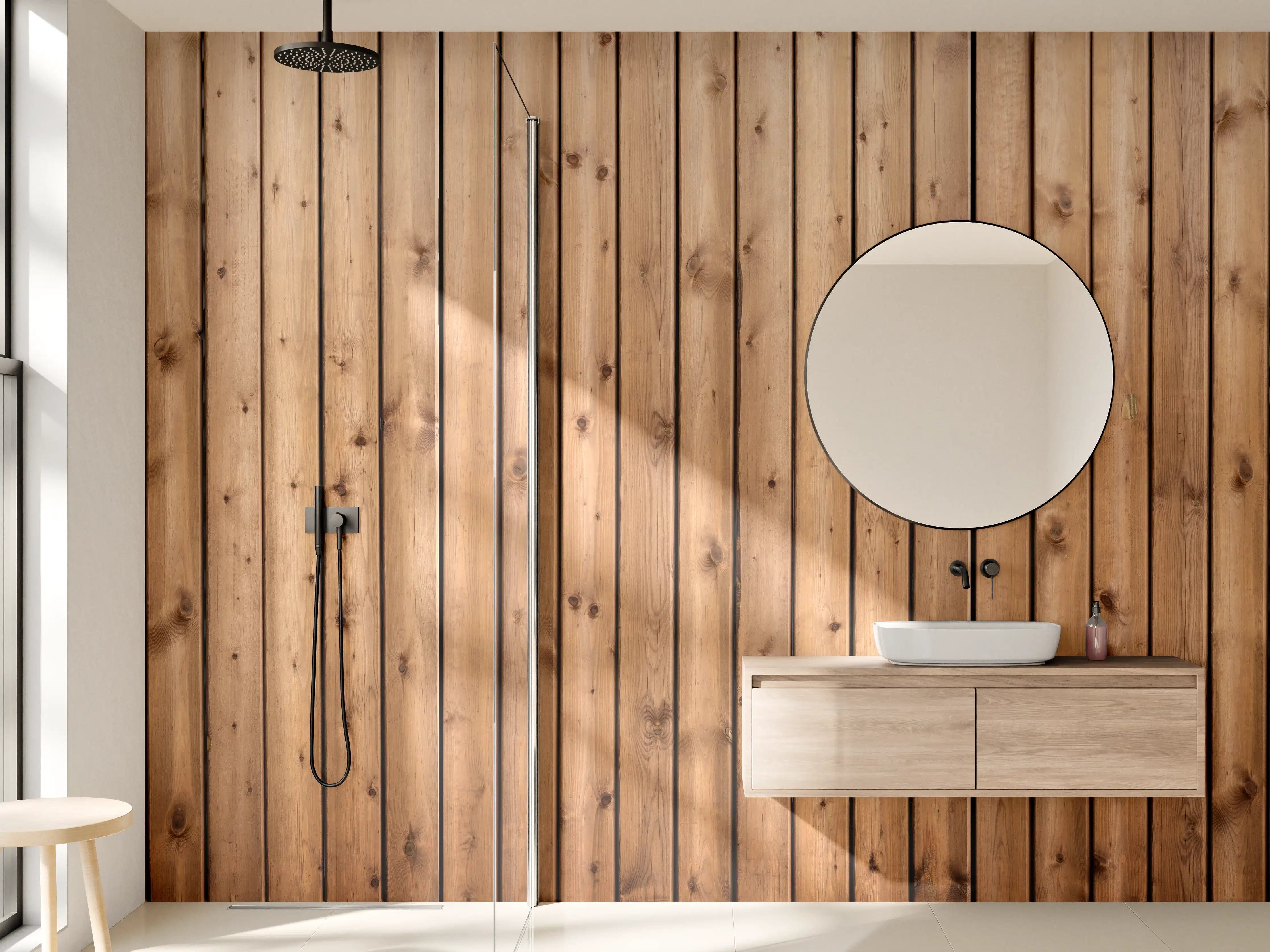 Wandverkleidung Bad - Hochauflösende Holzbrett-Struktur