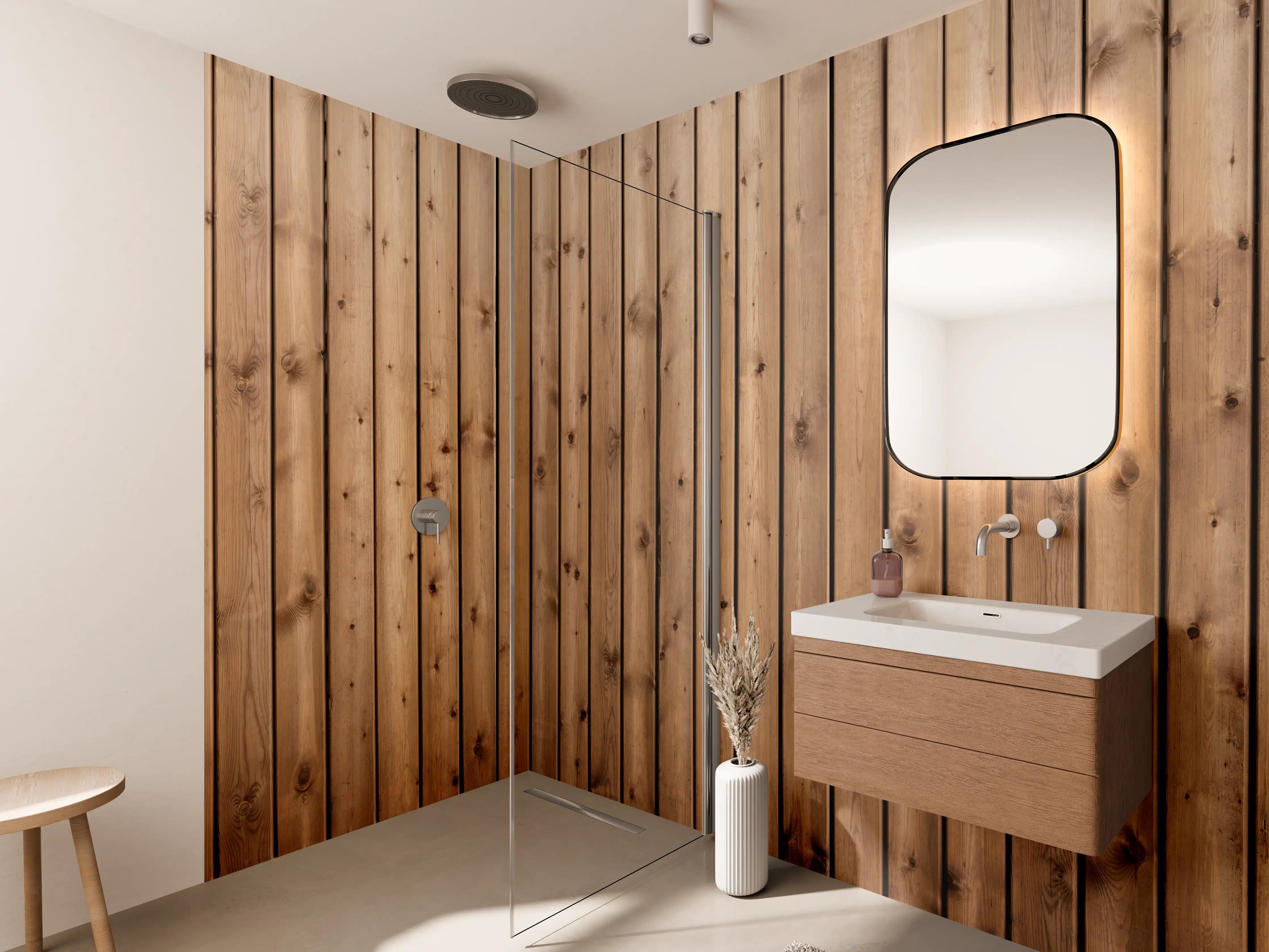 Wandverkleidung Bad - Hochauflösende Holzbrett-Struktur