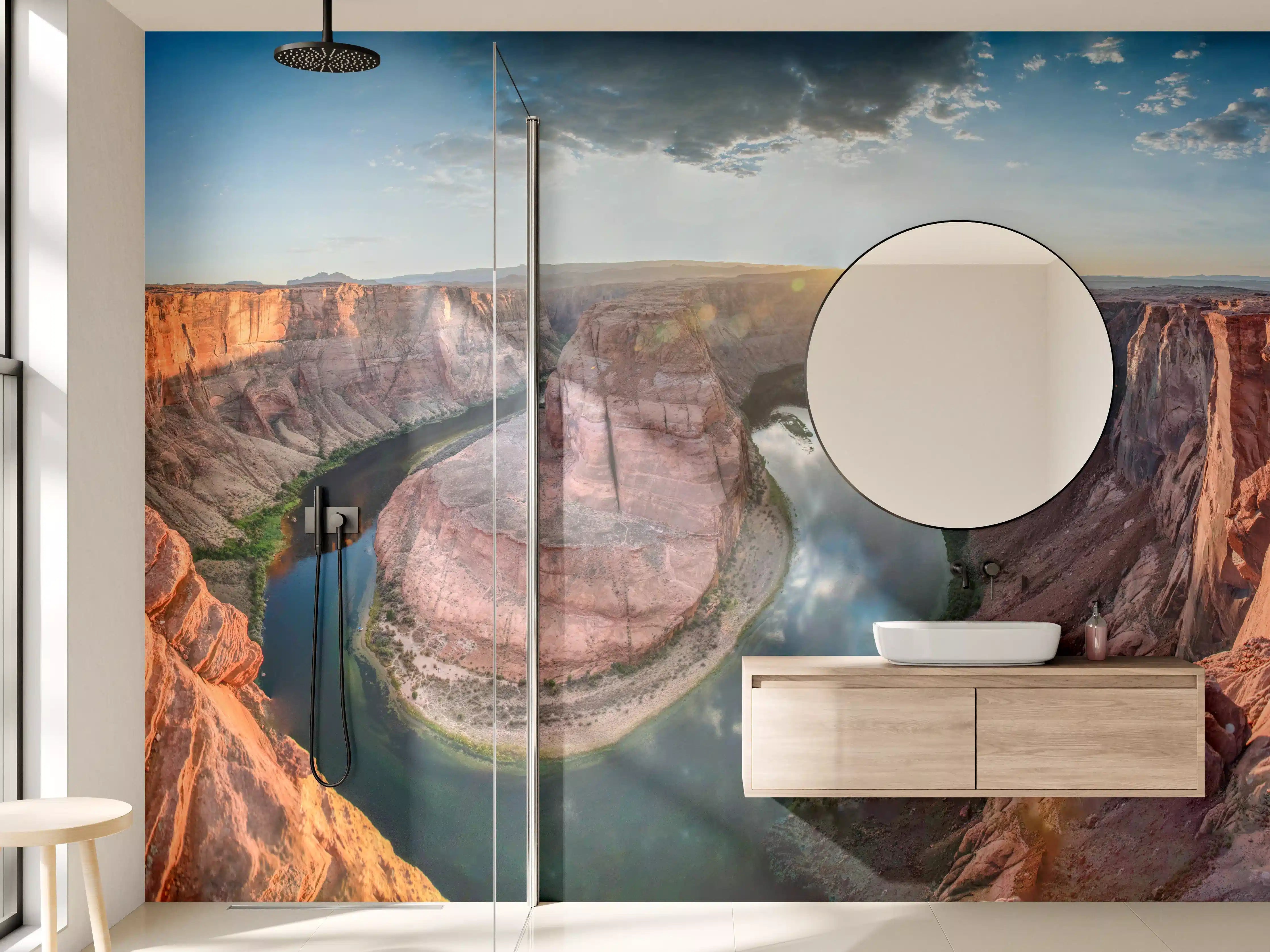 Wandverkleidung Bad - Horseshoe Bend Sonnenuntergang