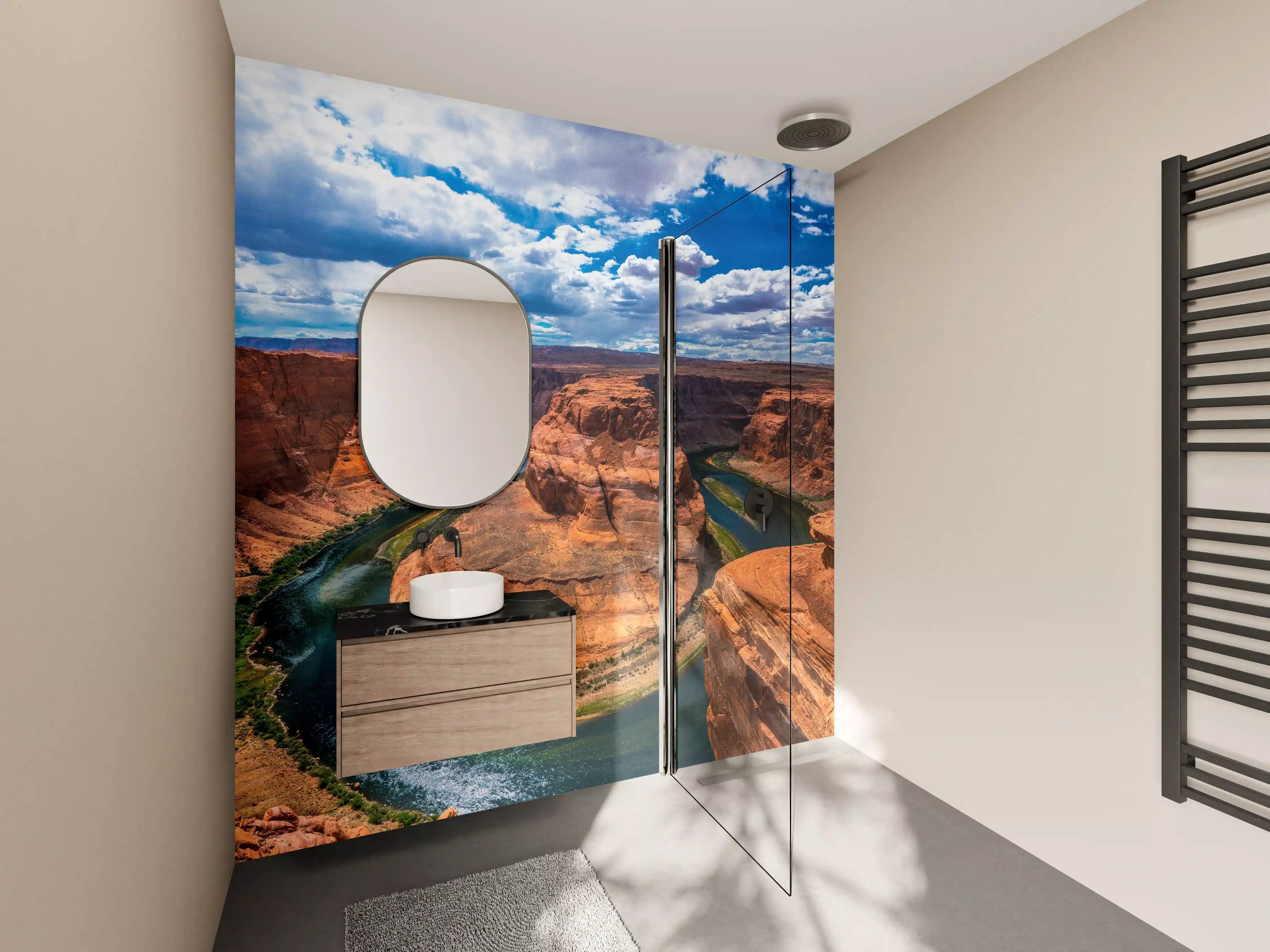 Wandverkleidung Bad - Horseshoe Bend Tal in Arizona bei Tag