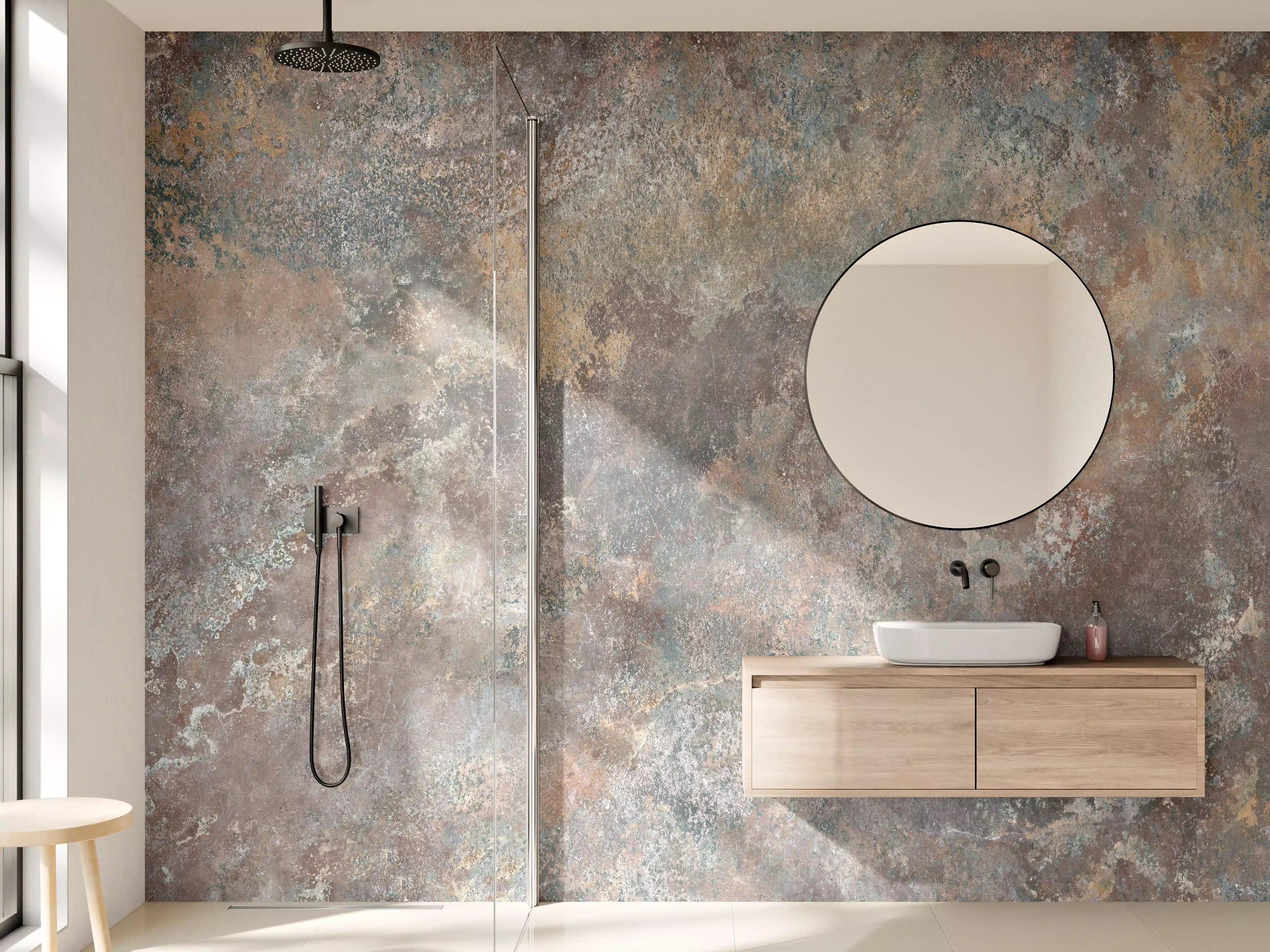 Wandverkleidung Bad - Industrial Grau-Optik