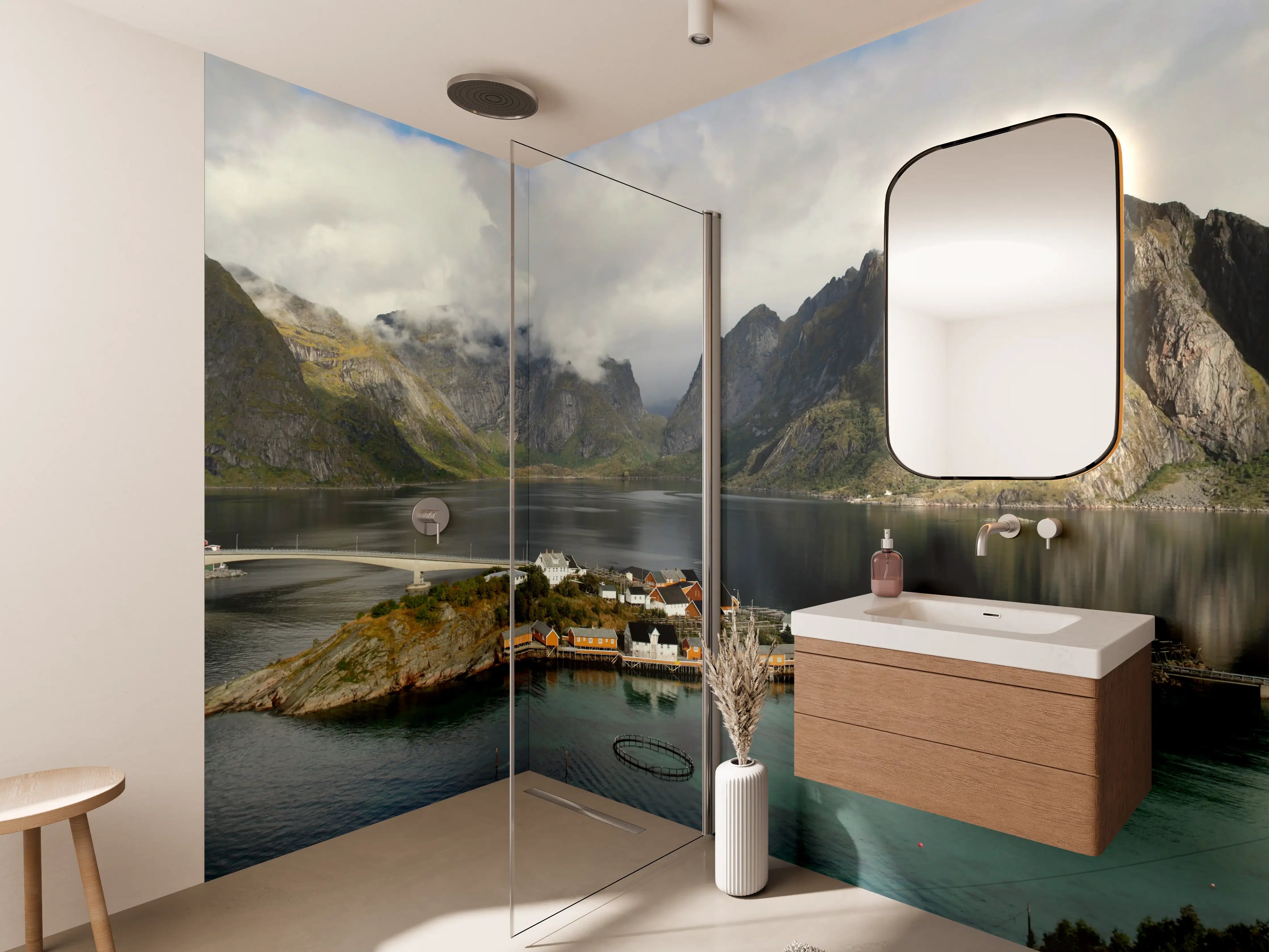 Wandverkleidung Bad - Inselwelt Lofoten 2007