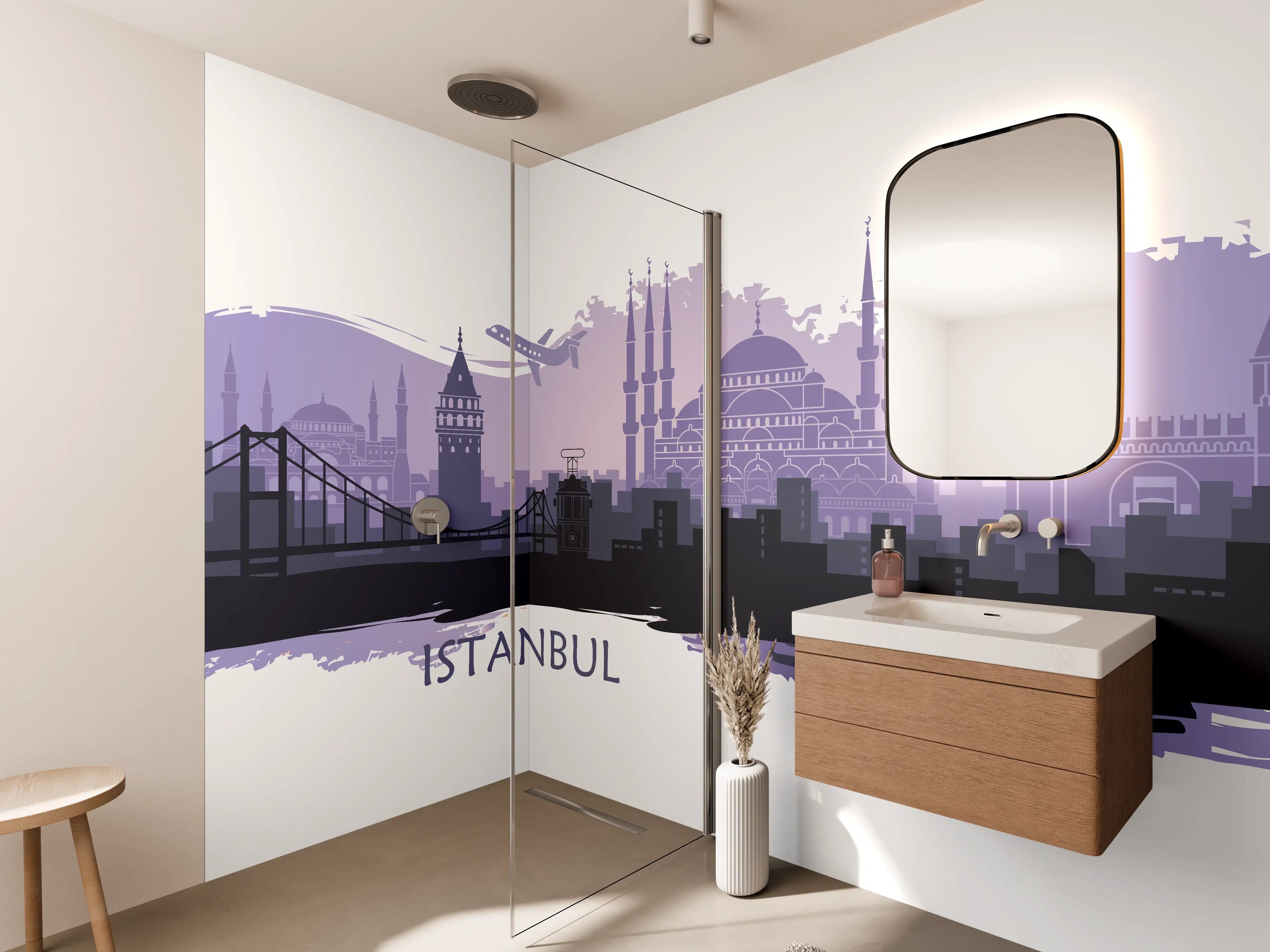 Wandverkleidung Bad - Istanbul Painting