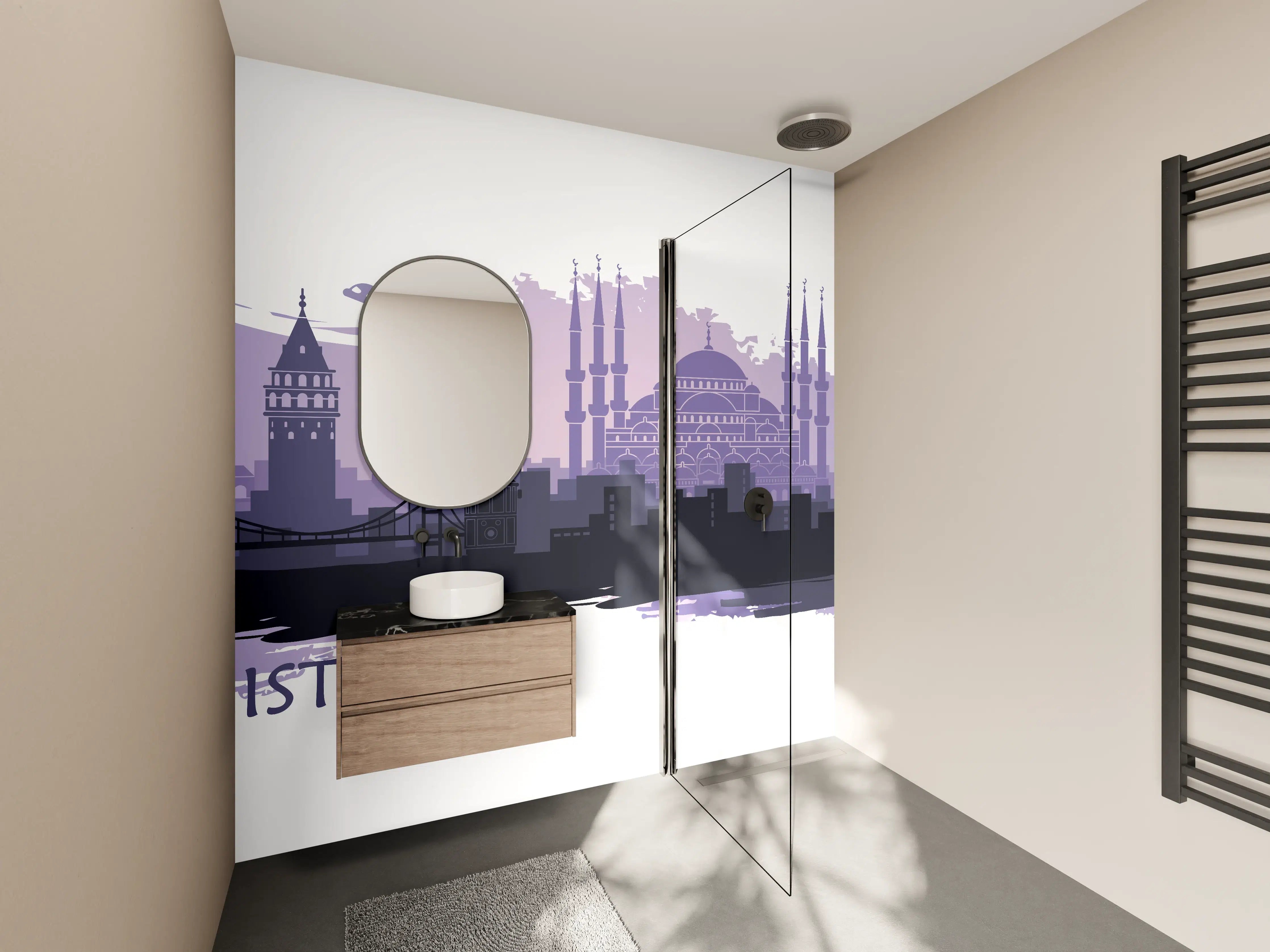 Wandverkleidung Bad - Istanbul Painting