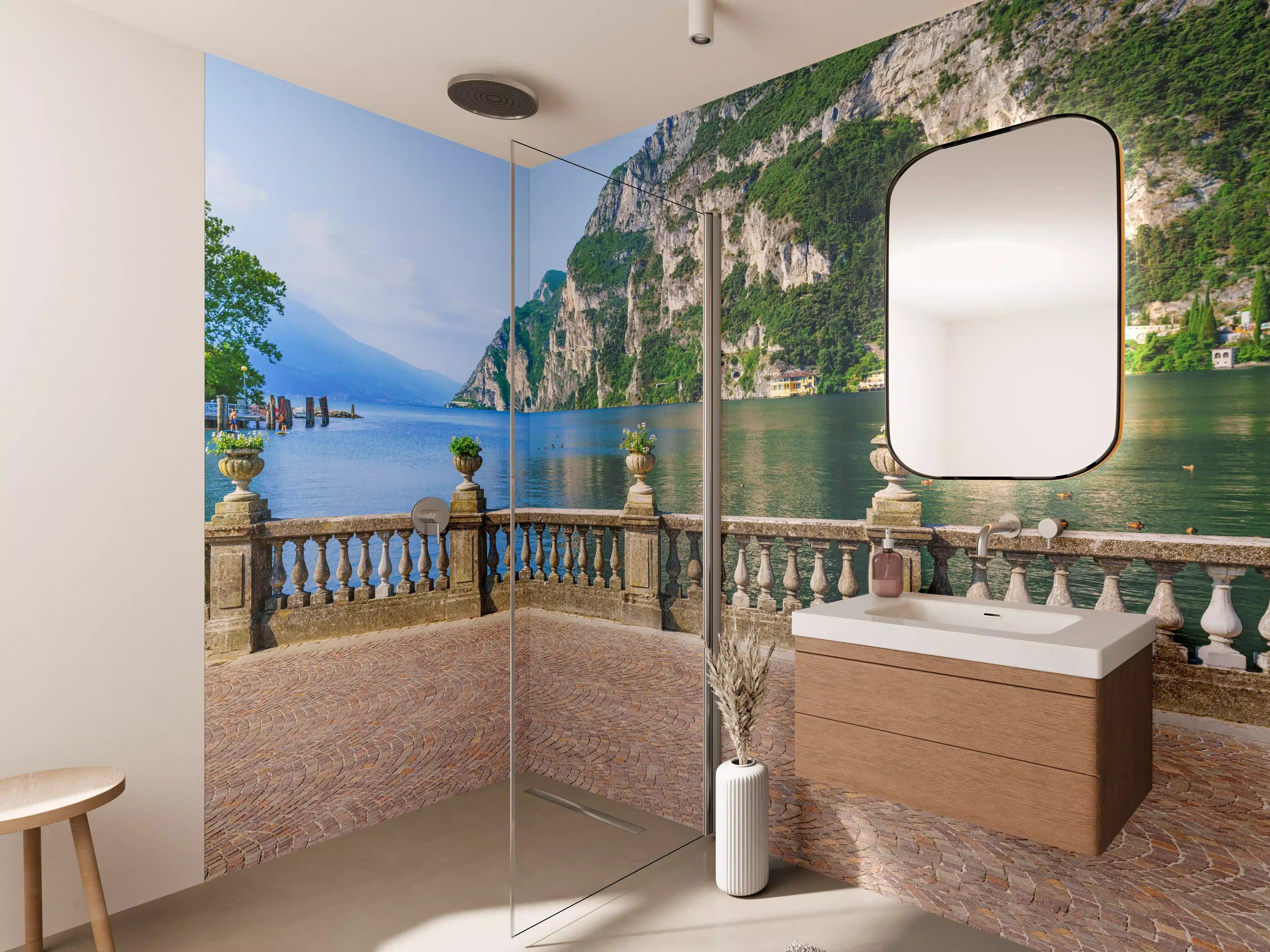Wandverkleidung Bad - Italien Riva del Garda See