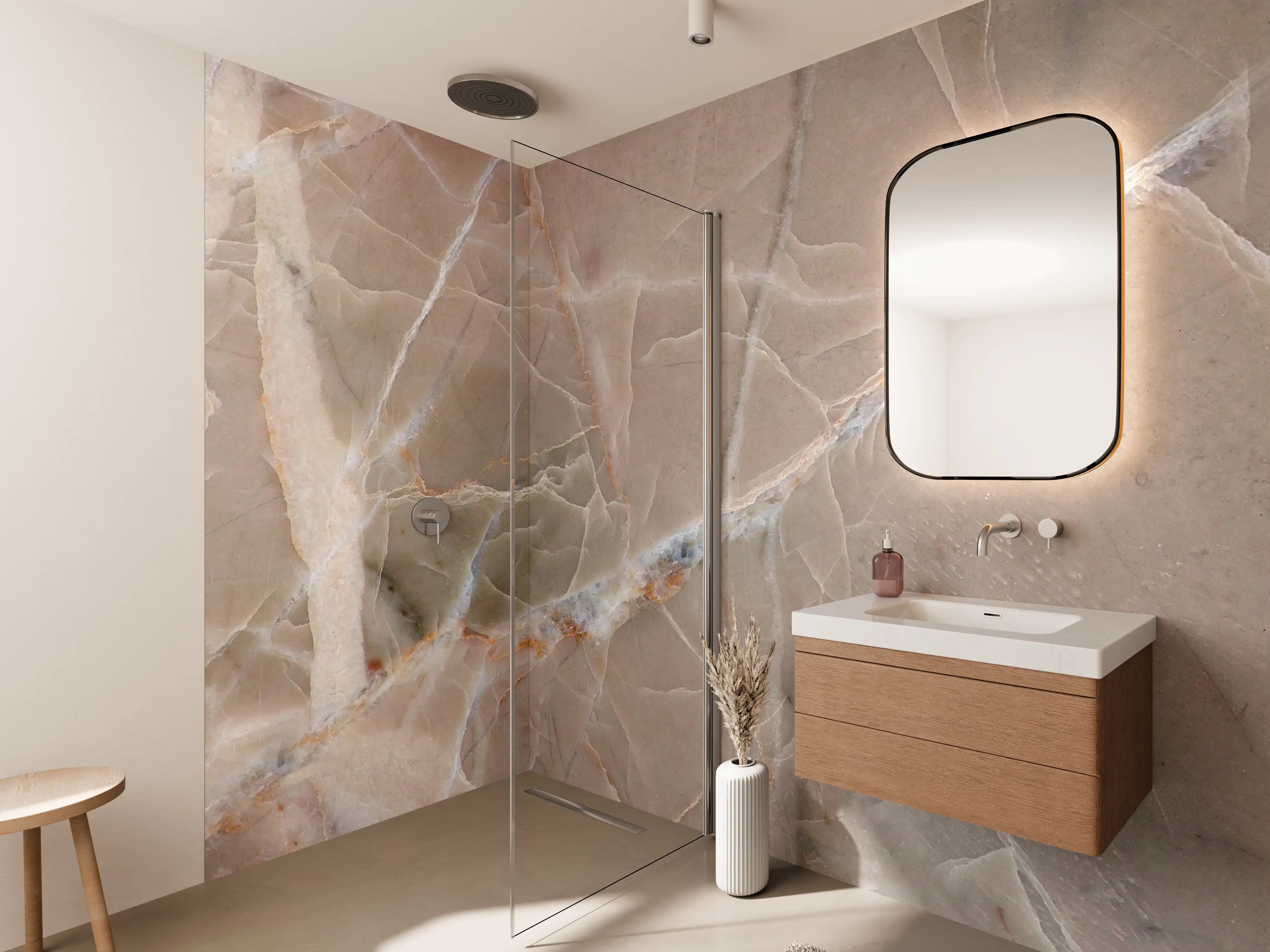Wandverkleidung Bad - Italienische Marmor Textur
