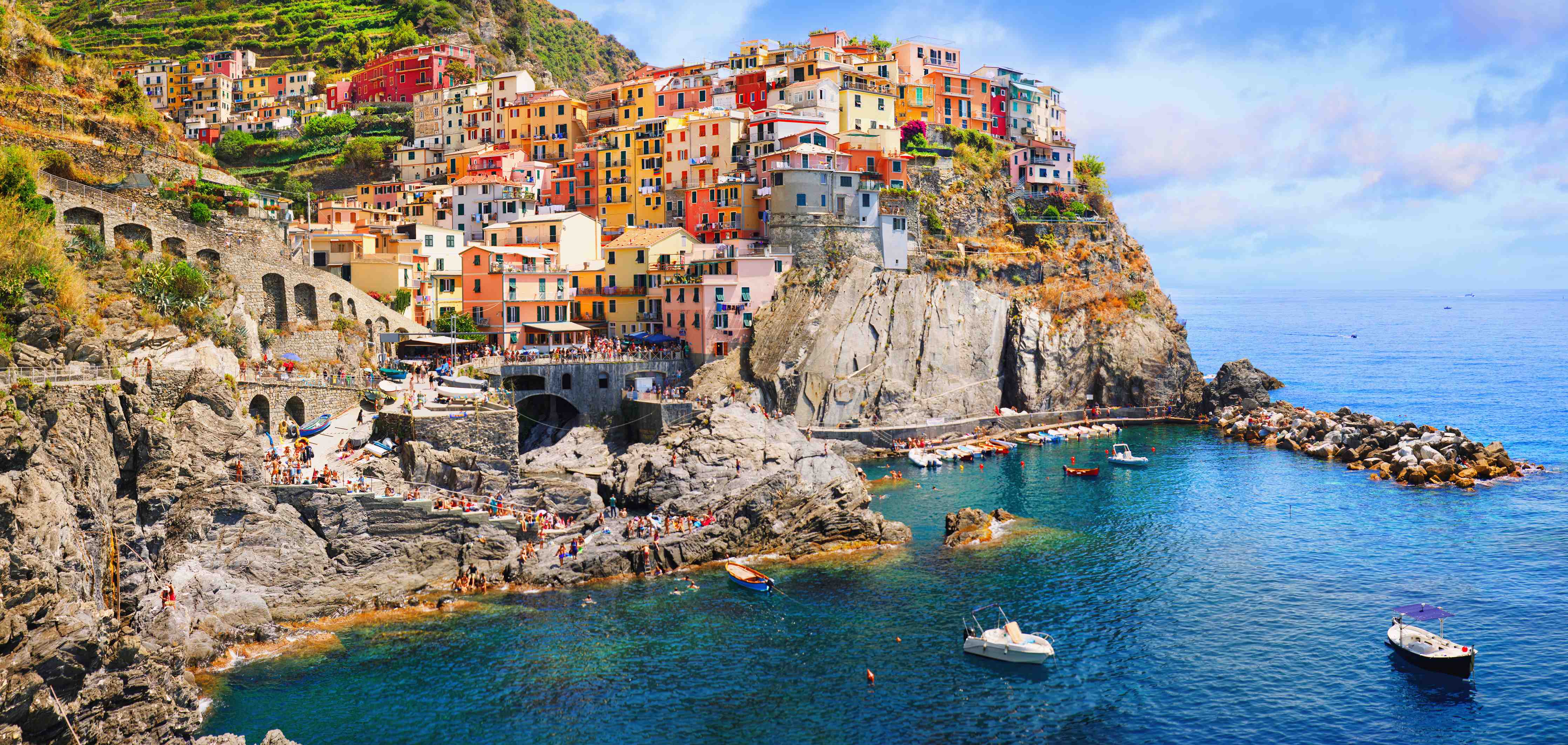 Wandverkleidung Bad-Italienische Nationalpark Cinque Terre