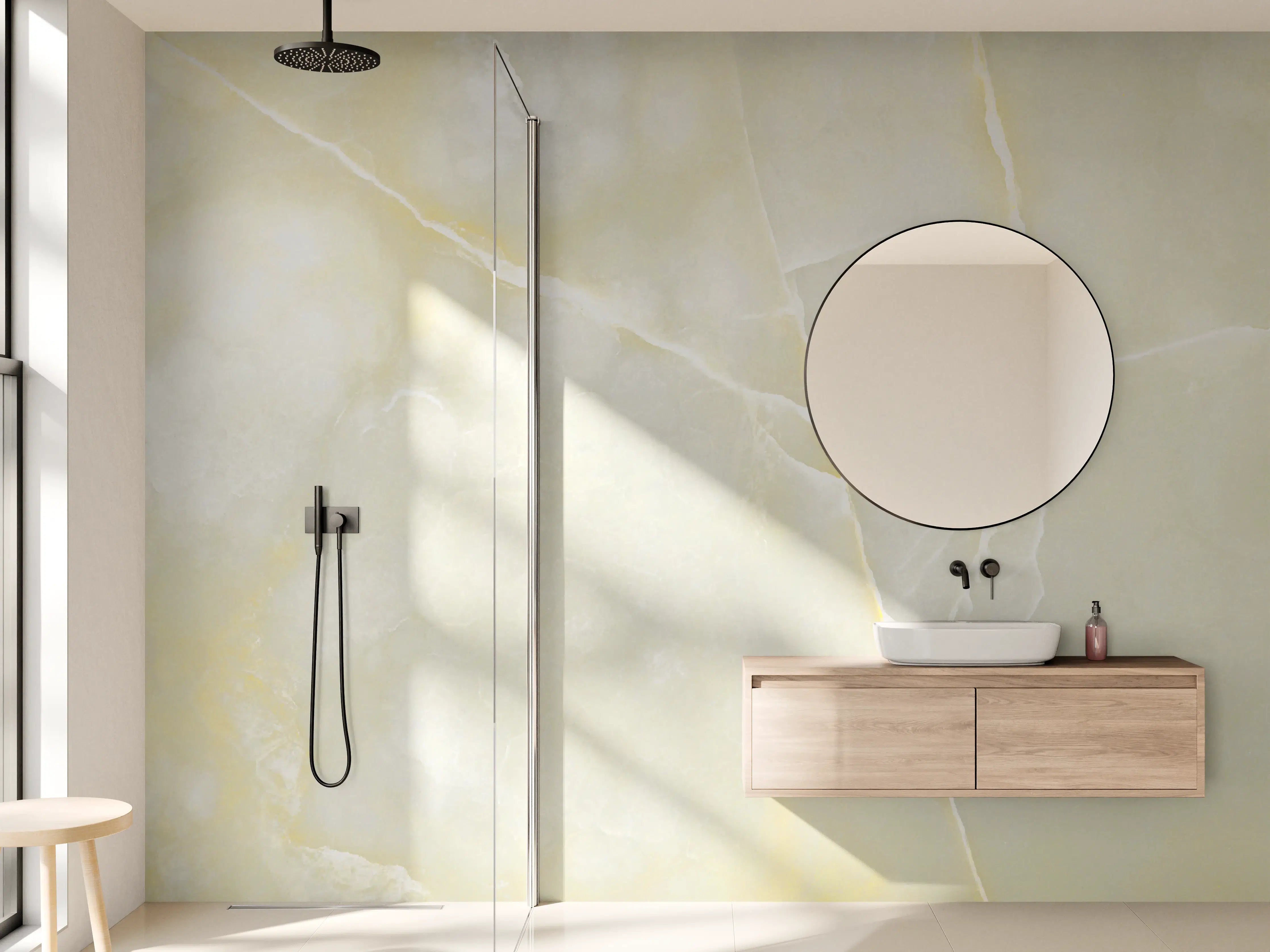 Wandverkleidung Bad - Italienischer bunter Beige breccia Marmor
