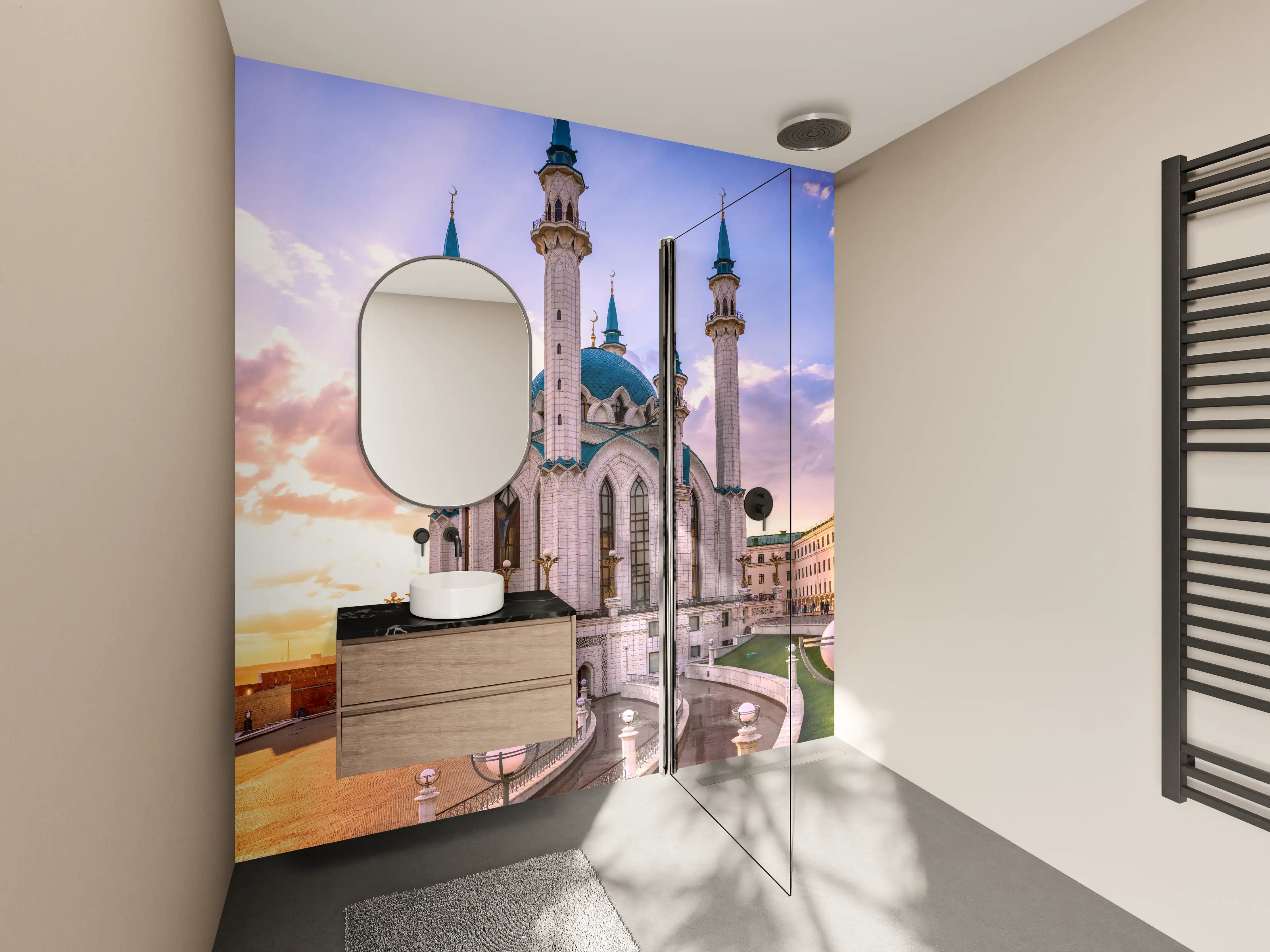Wandverkleidung Bad - Kazan Moschee Abenddämmerung