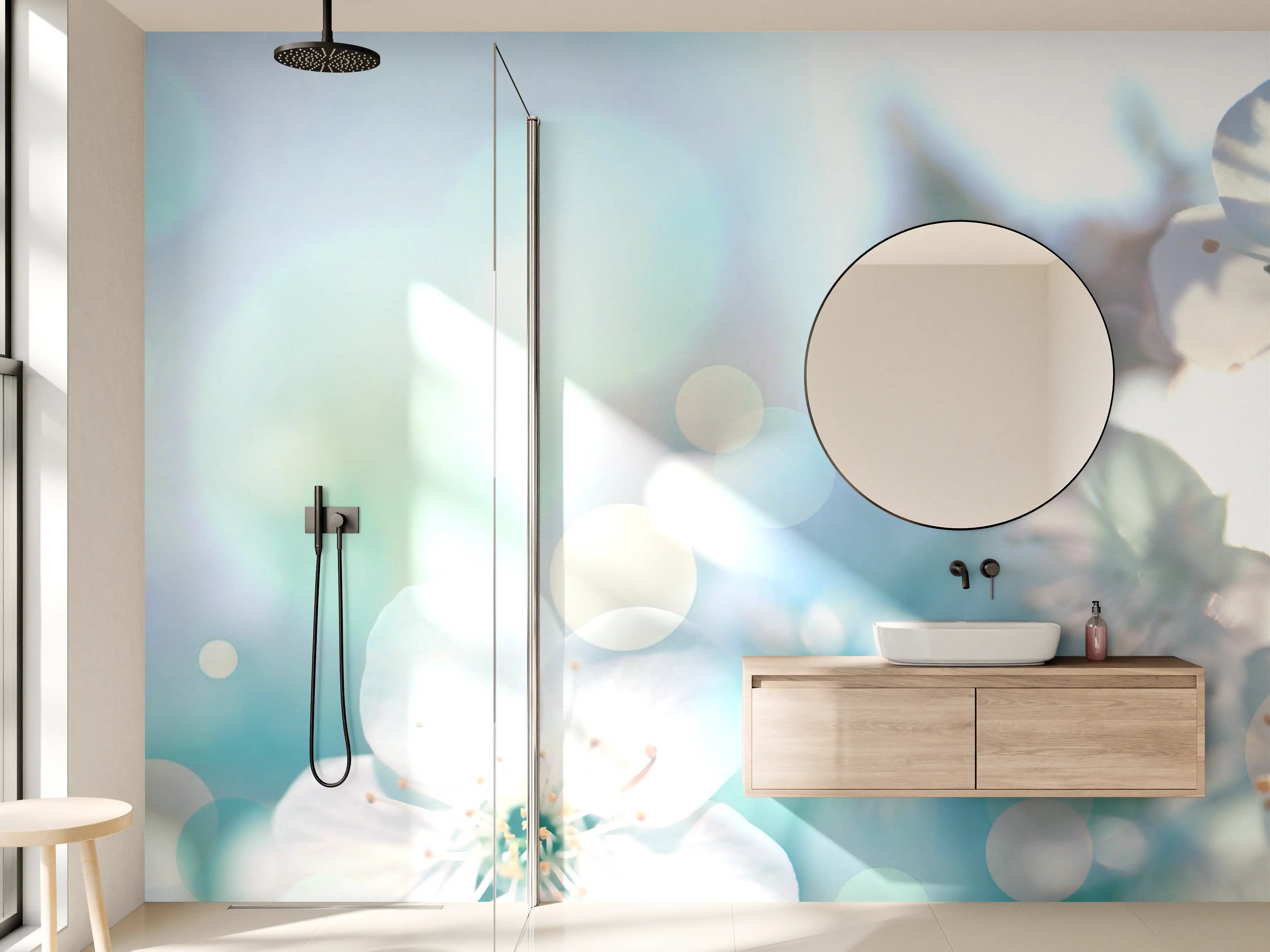 Wandverkleidung Bad - Kirchbaum Frühlings-Blüten