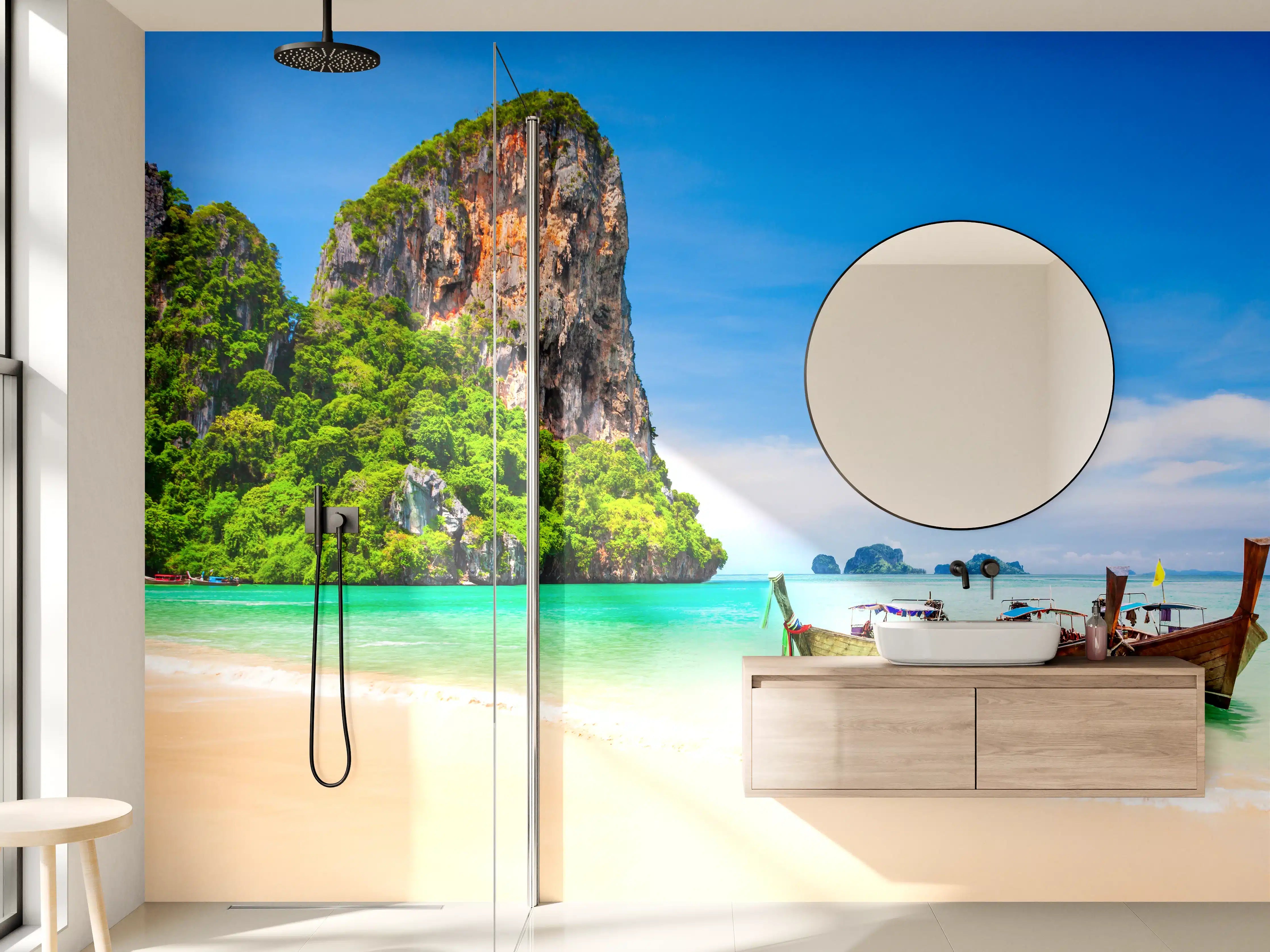 Wandverkleidung Bad - Klarwasserstrand in Thailand
