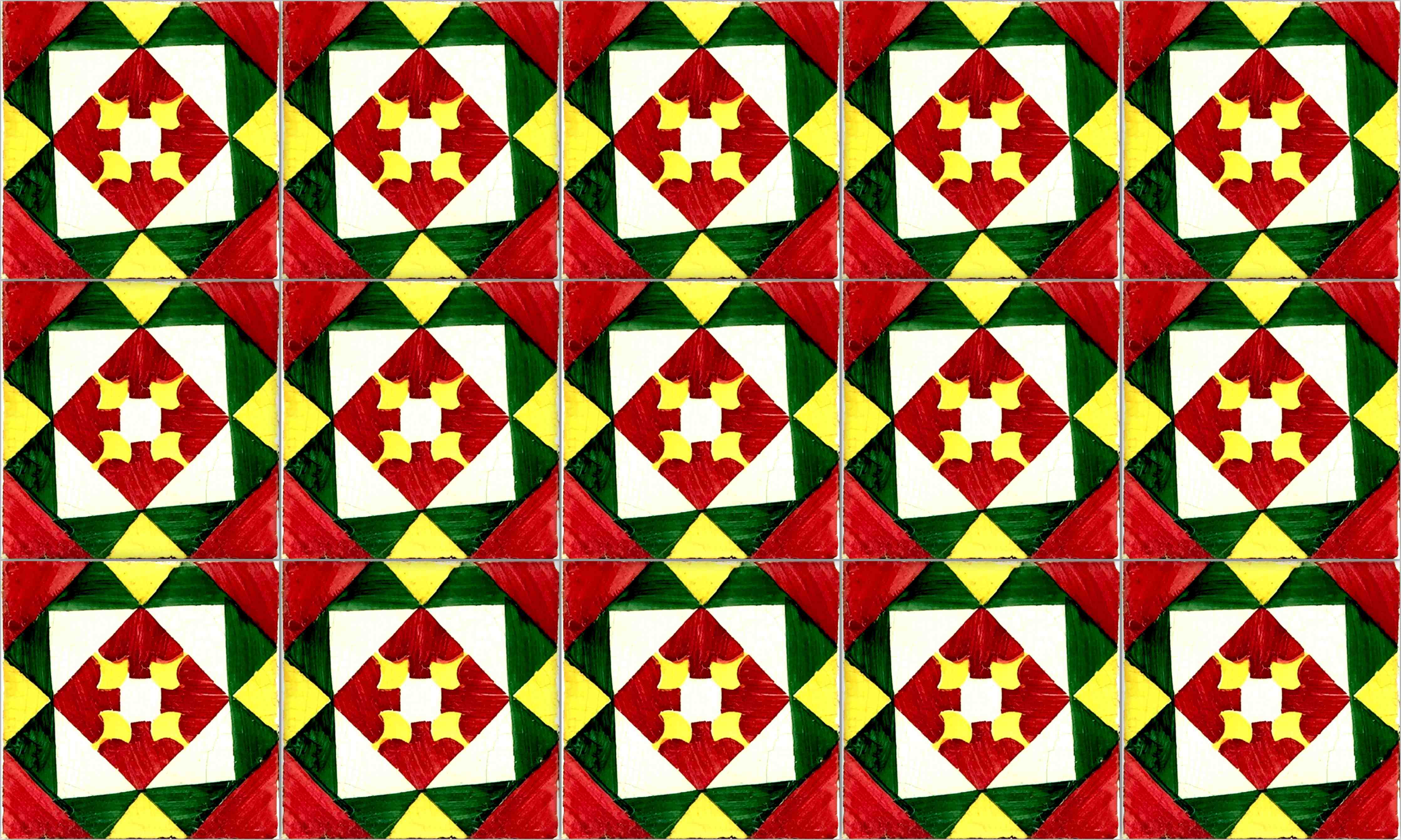 Wandverkleidung Bad-Lebendige geometrische Fliesenmuster