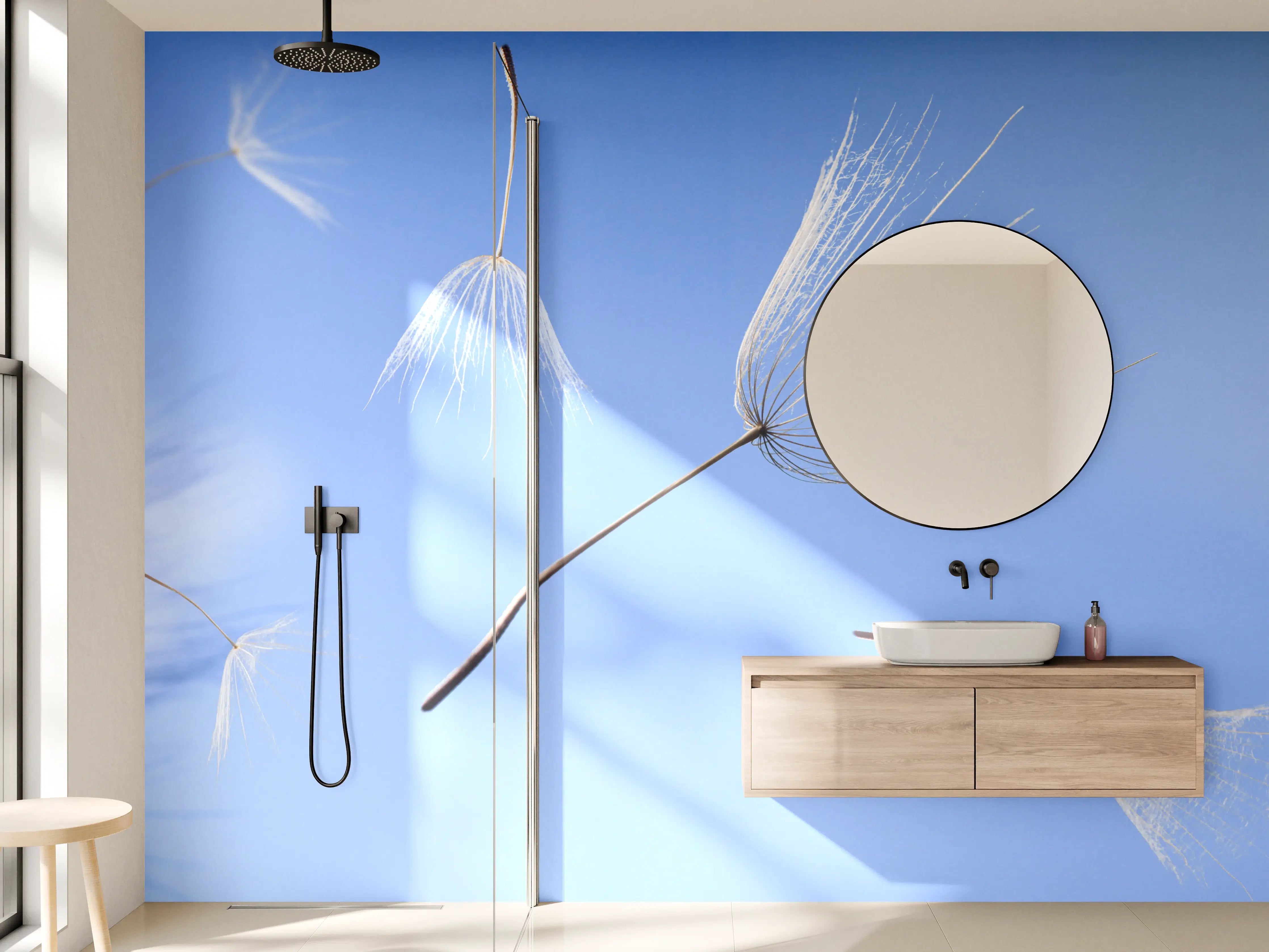 Wandverkleidung Bad - Leiter im Sonnenlicht