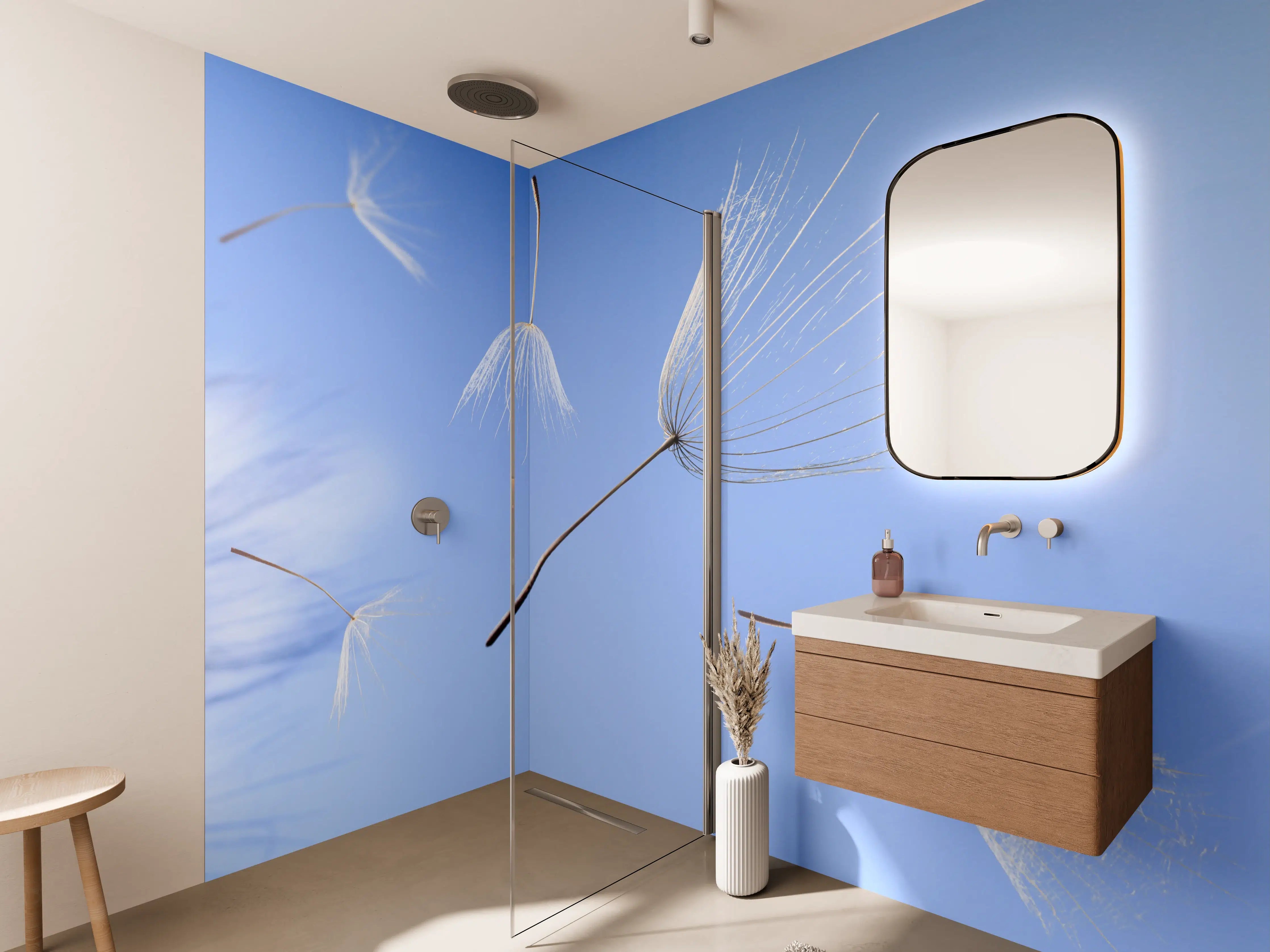 Wandverkleidung Bad - Leiter im Sonnenlicht