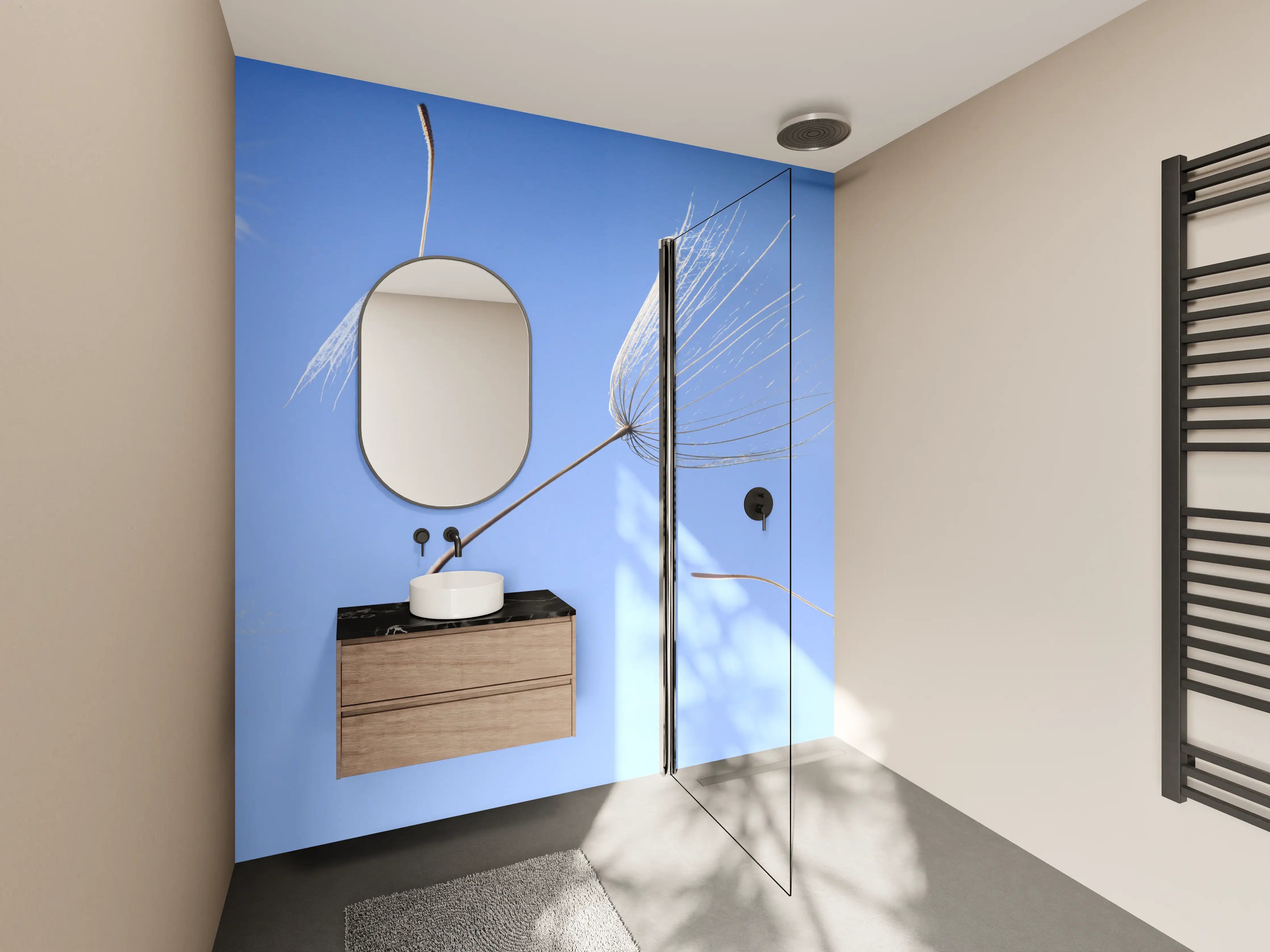 Wandverkleidung Bad - Leiter im Sonnenlicht