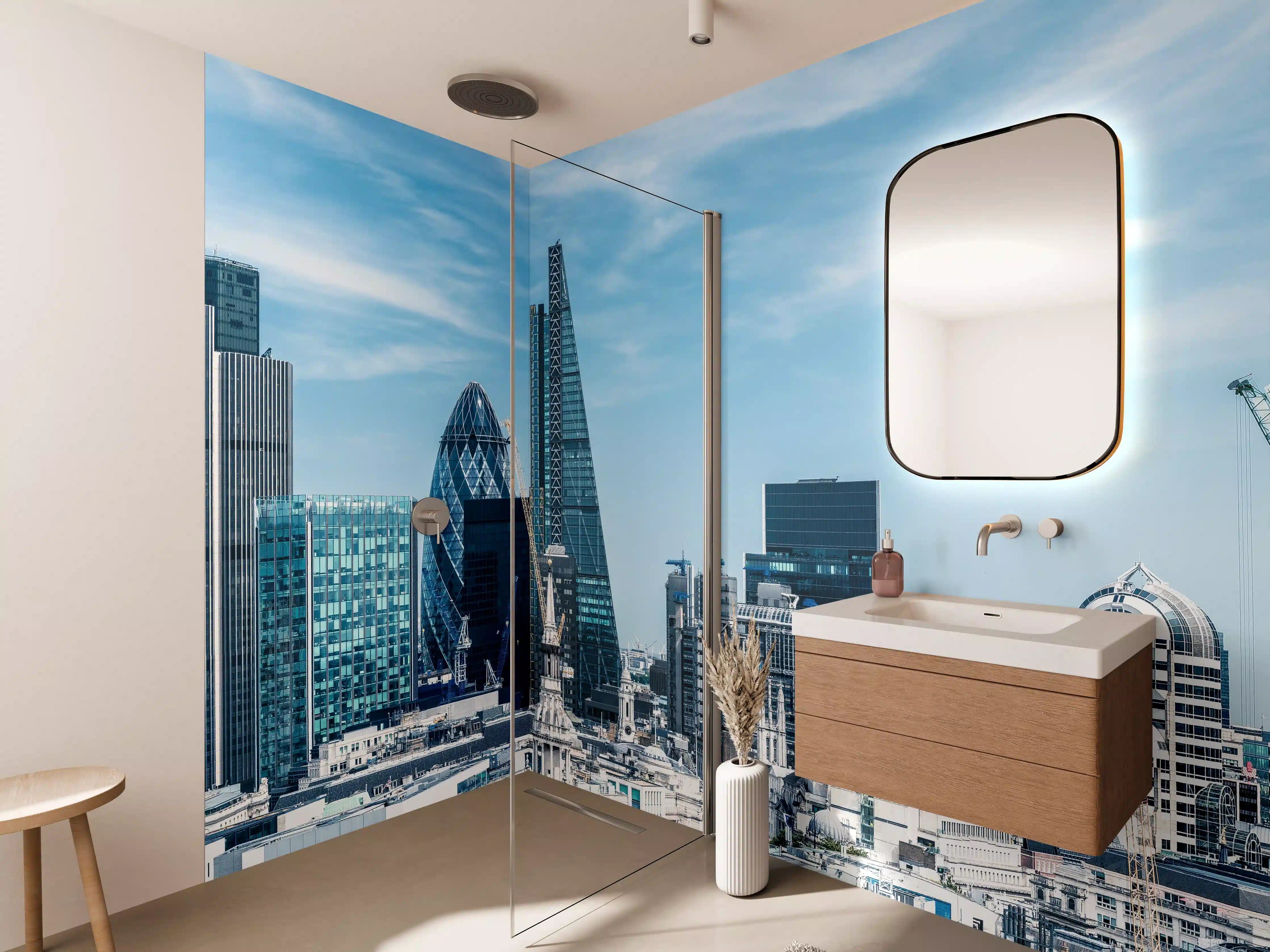 Wandverkleidung Bad - London City Skyline