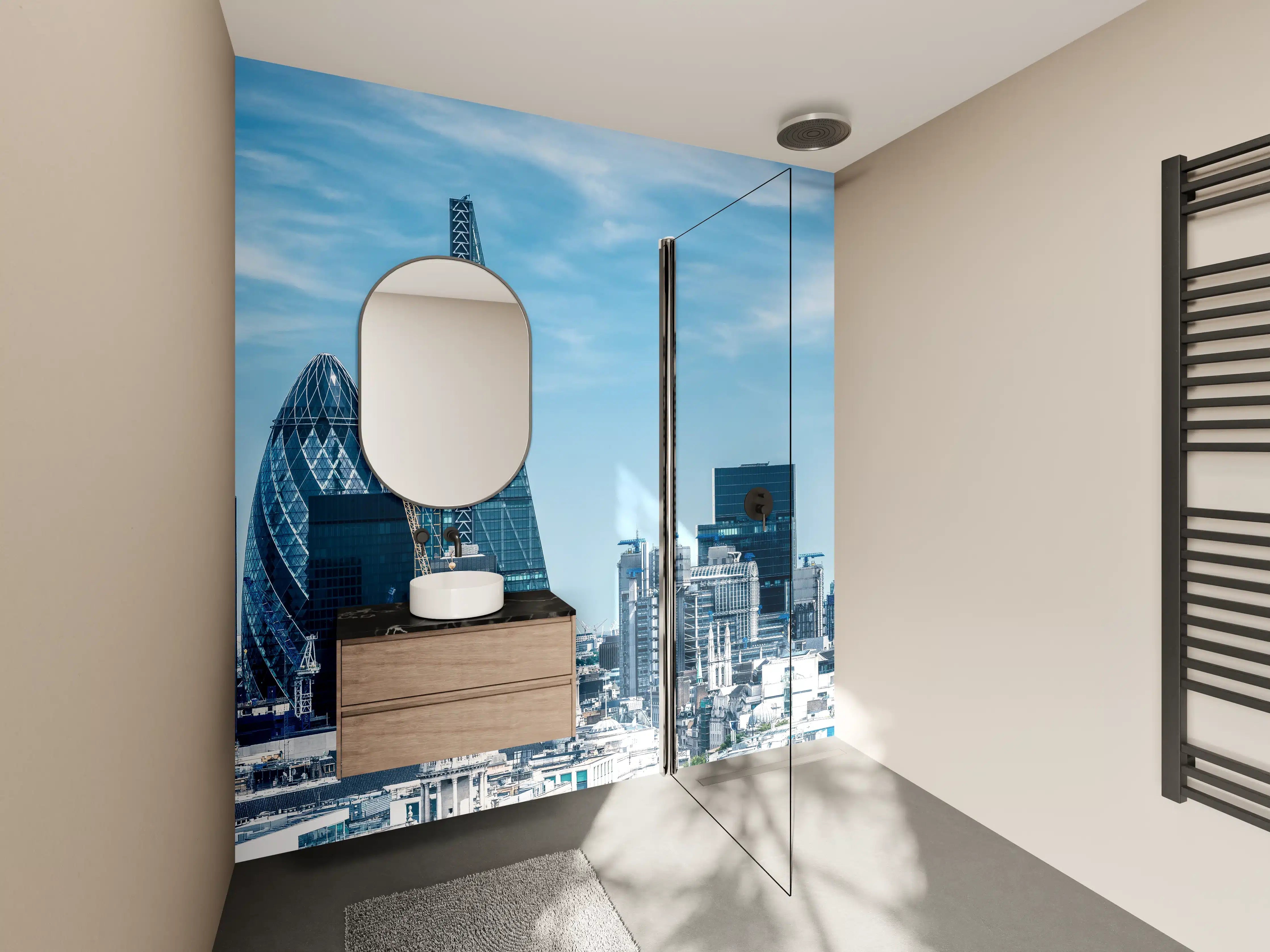 Wandverkleidung Bad - London City Skyline