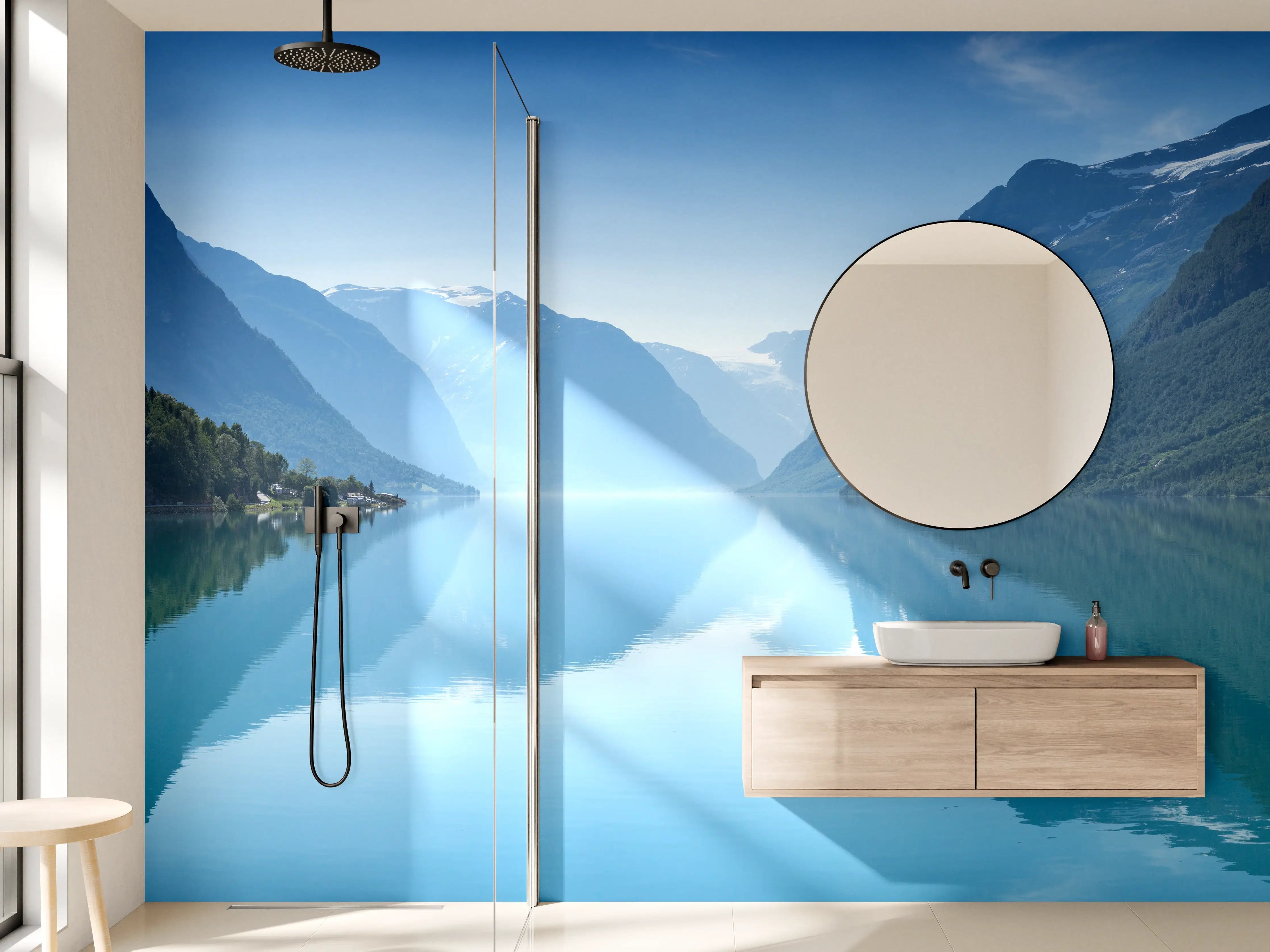 Wandverkleidung Bad - Lovatnet See - Norwegen