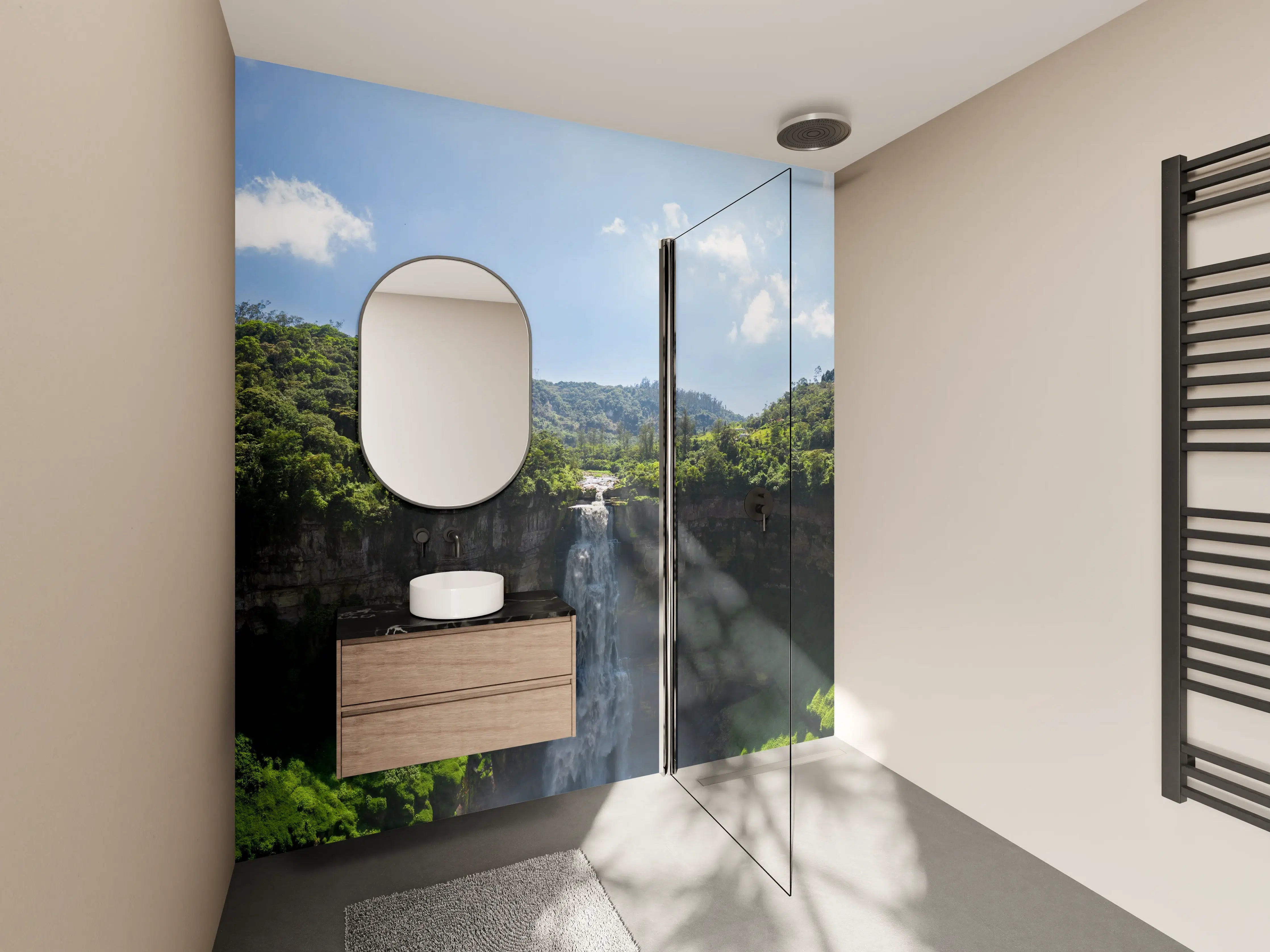 Wandverkleidung Bad - Luftaufnahme von El Salto de Tequendama