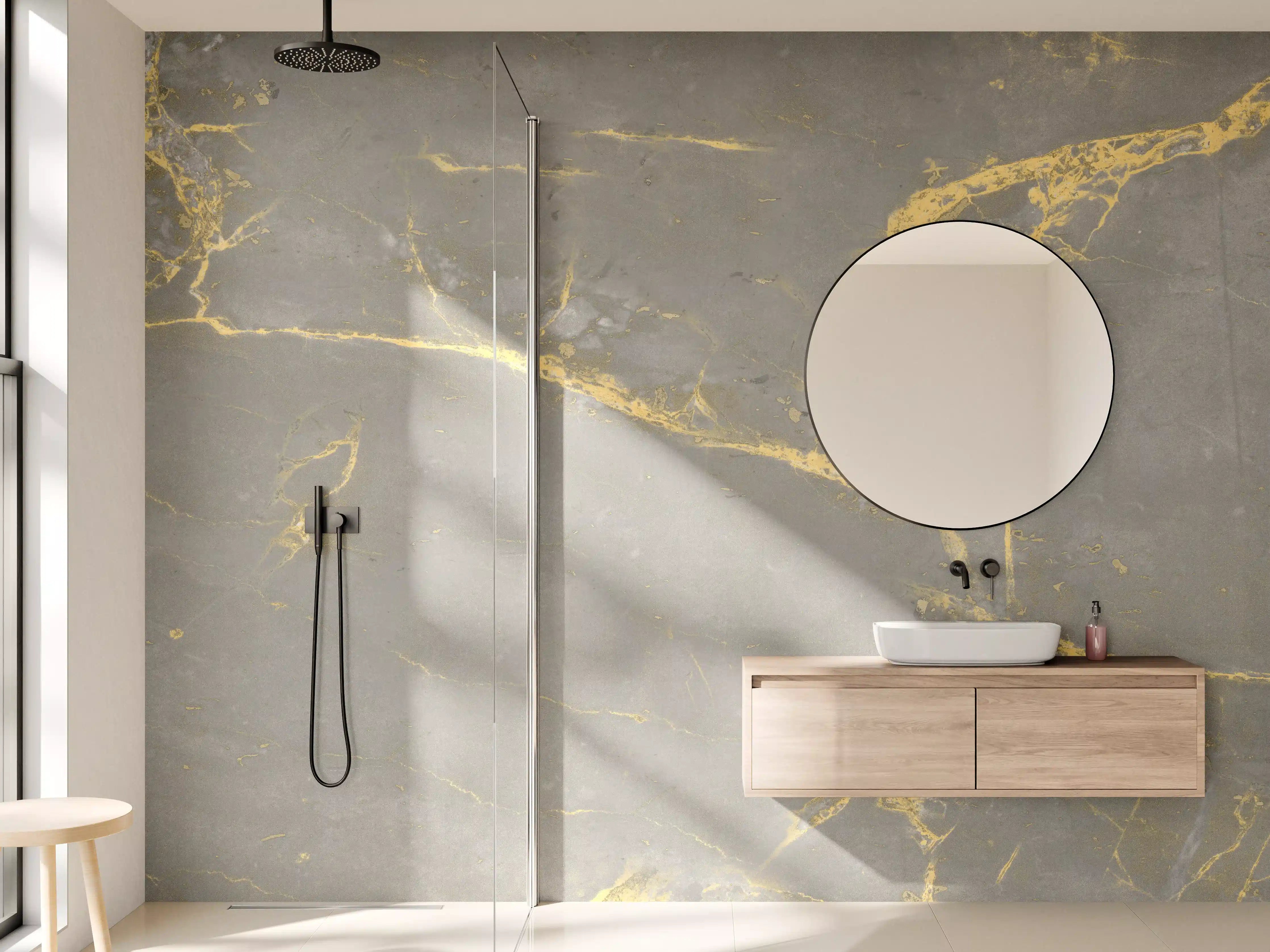 Wandverkleidung Bad - Luxuriöse Goldmarmor-Textur