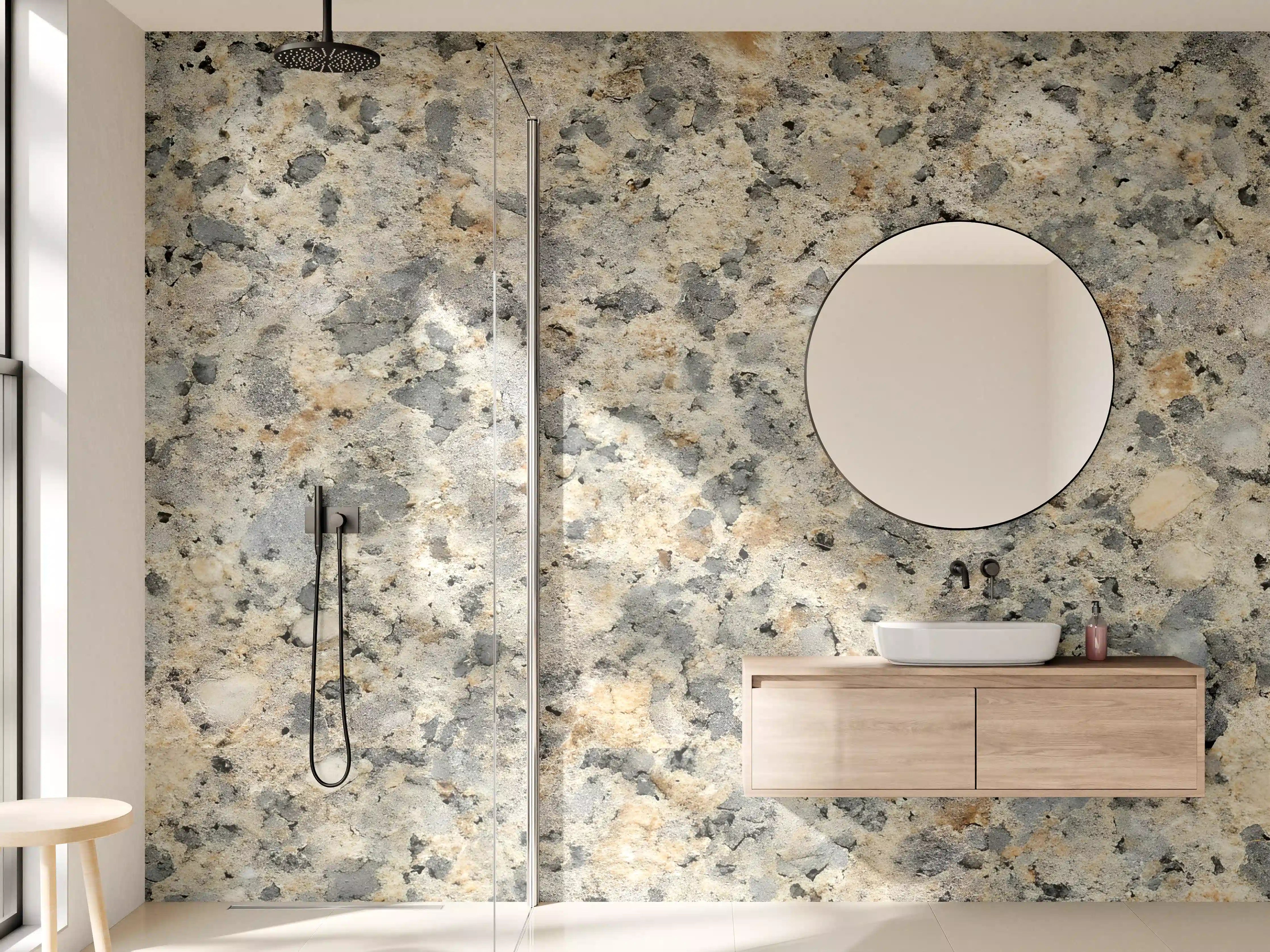 Wandverkleidung Bad - Luxuriöse Granit-Oberfläche in Naturoptik