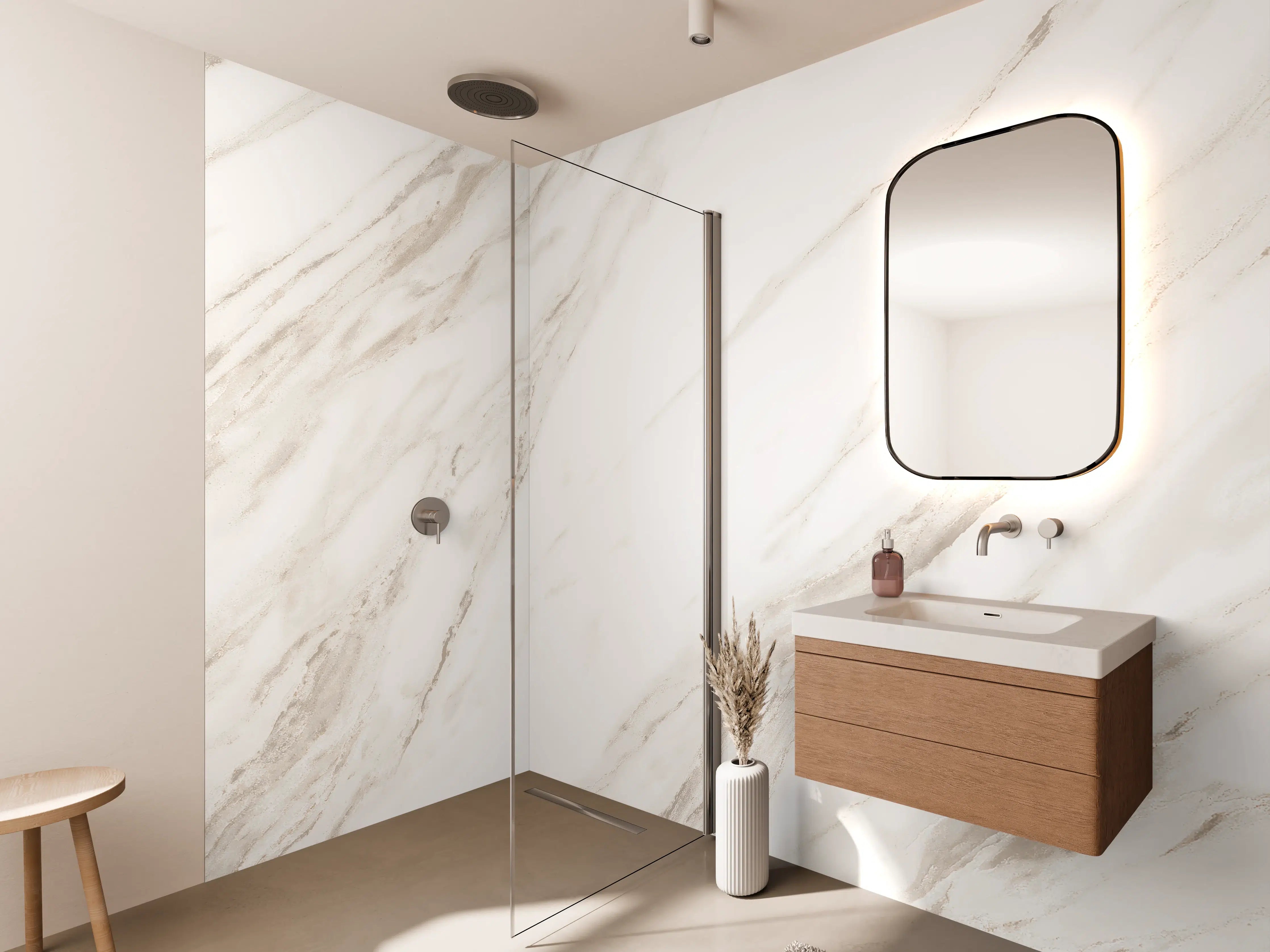 Wandverkleidung Bad - Luxuriöses Marmor Design