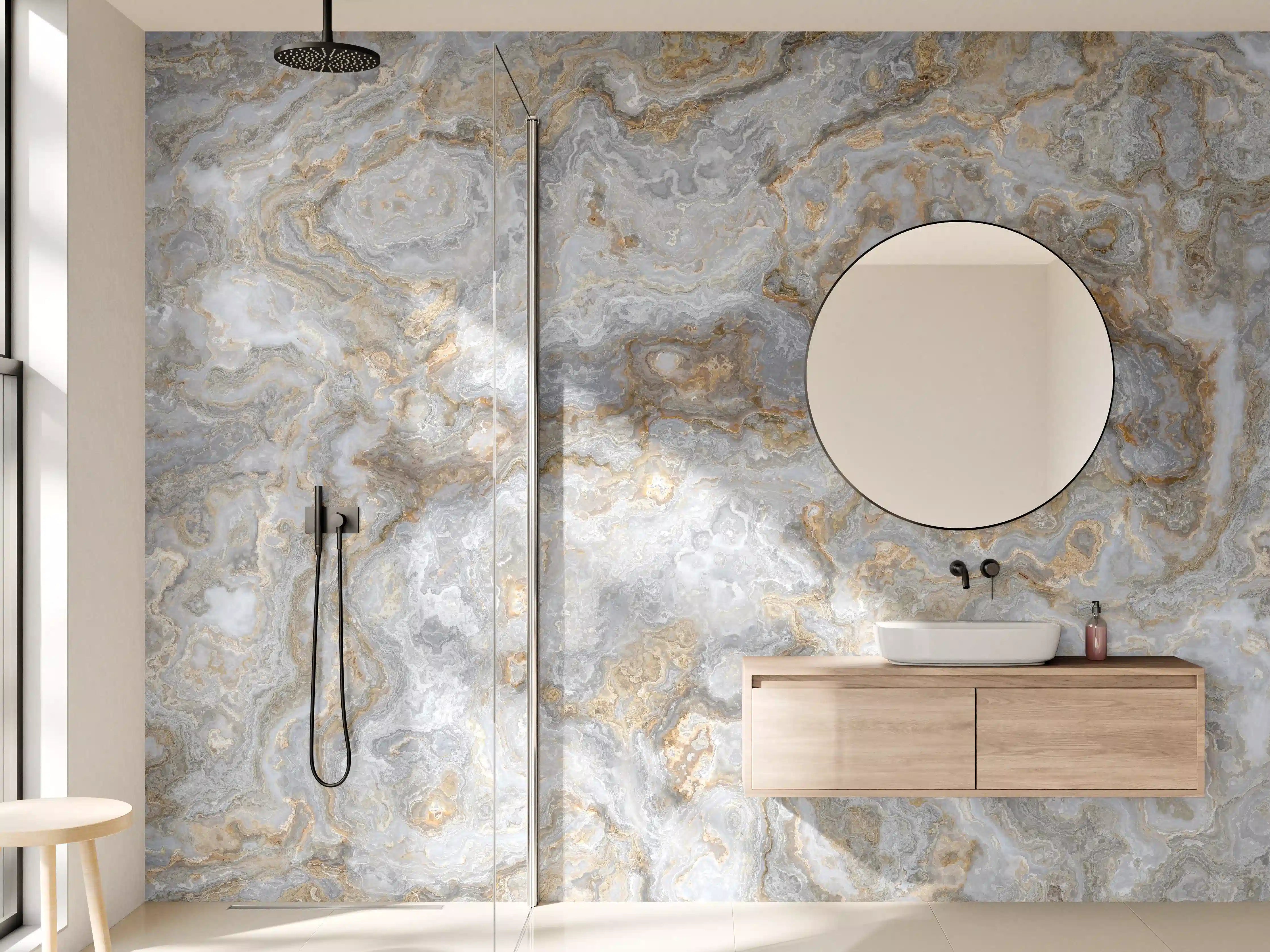 Wandverkleidung Bad - Luxus-Weif6-Grau-Marmor-Textur