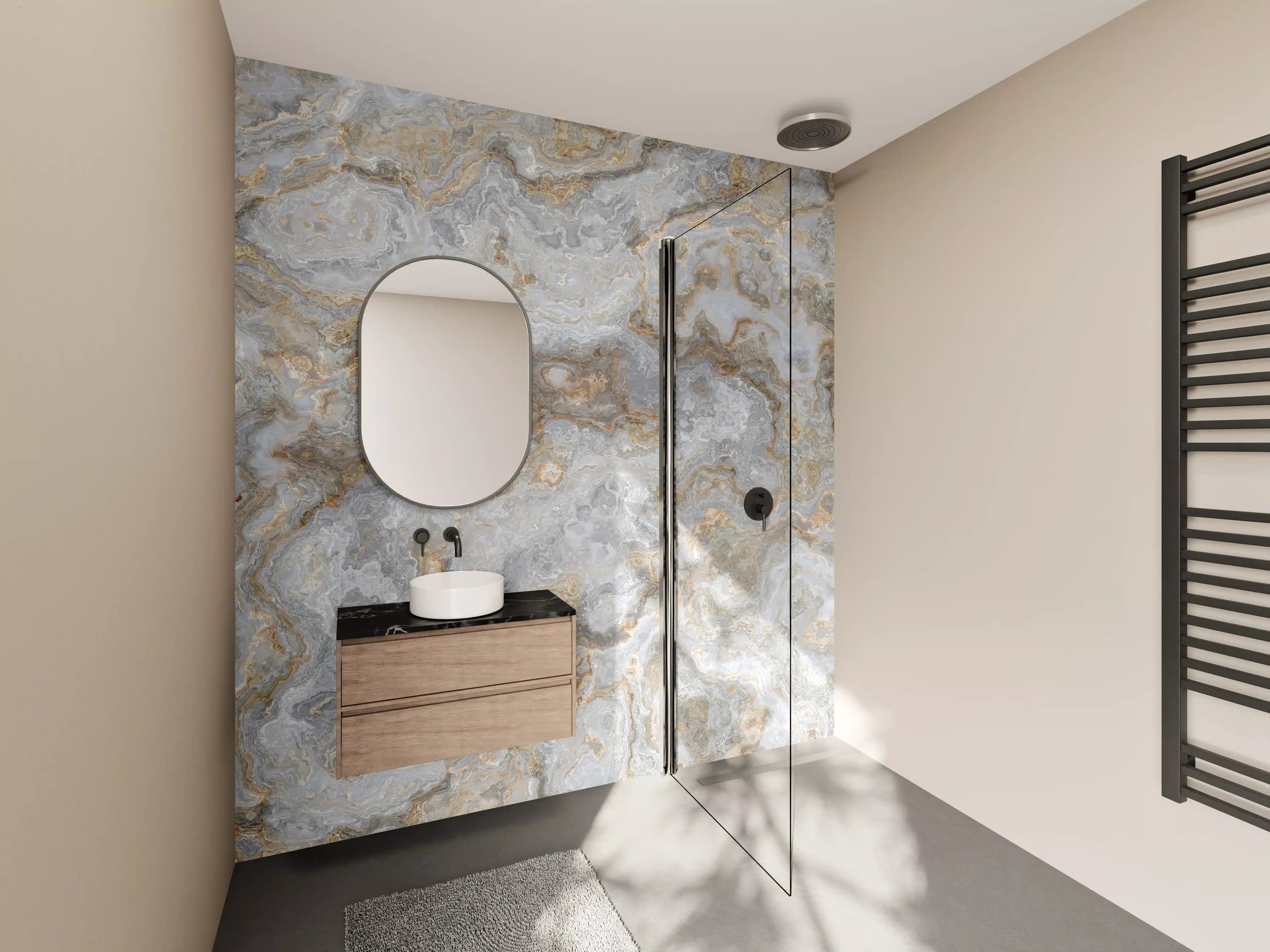 Wandverkleidung Bad - Luxus-Weif6-Grau-Marmor-Textur