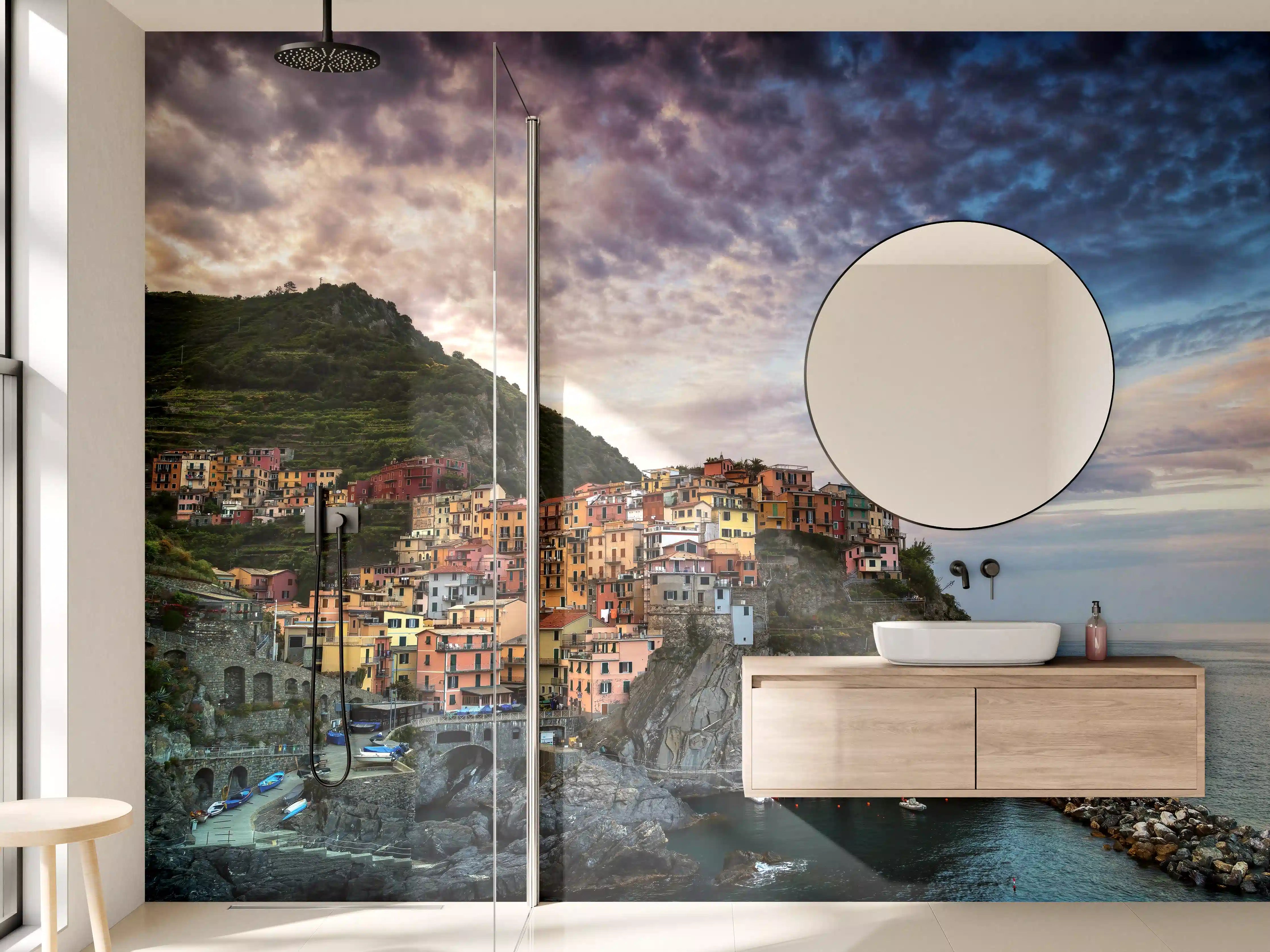 Wandverkleidung Bad - Manarola Abenddämmerung
