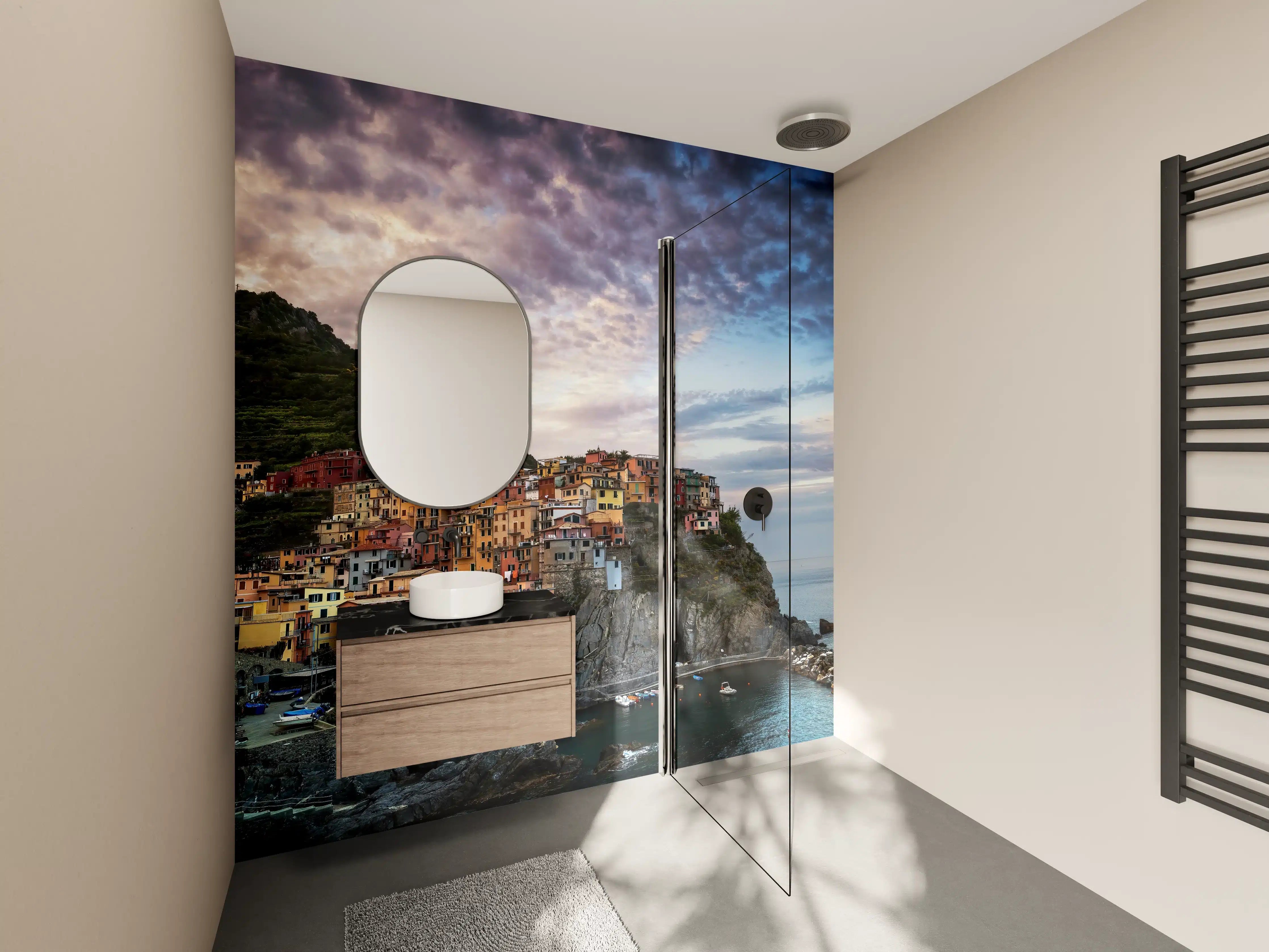 Wandverkleidung Bad - Manarola Abenddämmerung