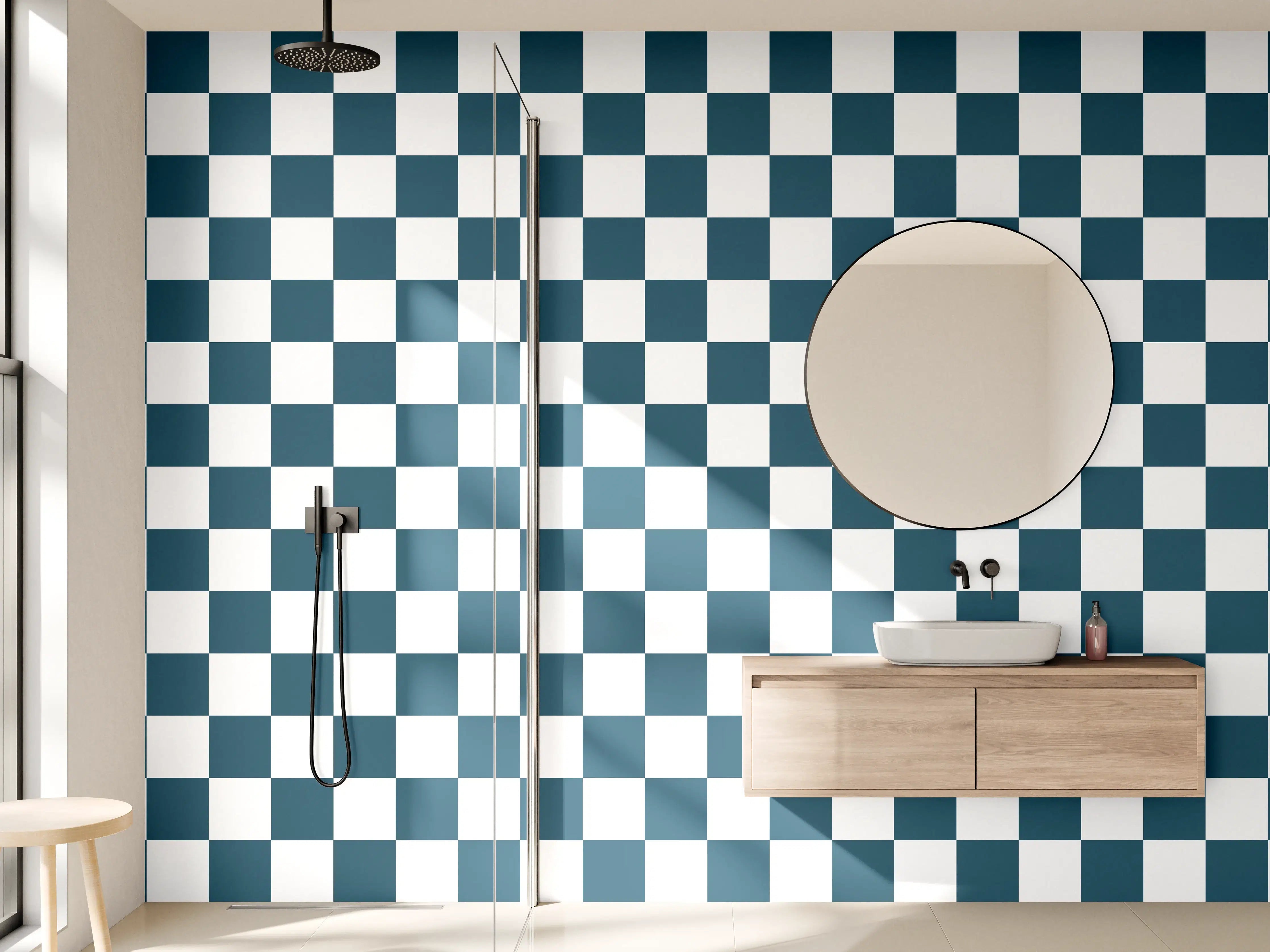 Wandverkleidung Bad - Maritimer Blautöne Muster