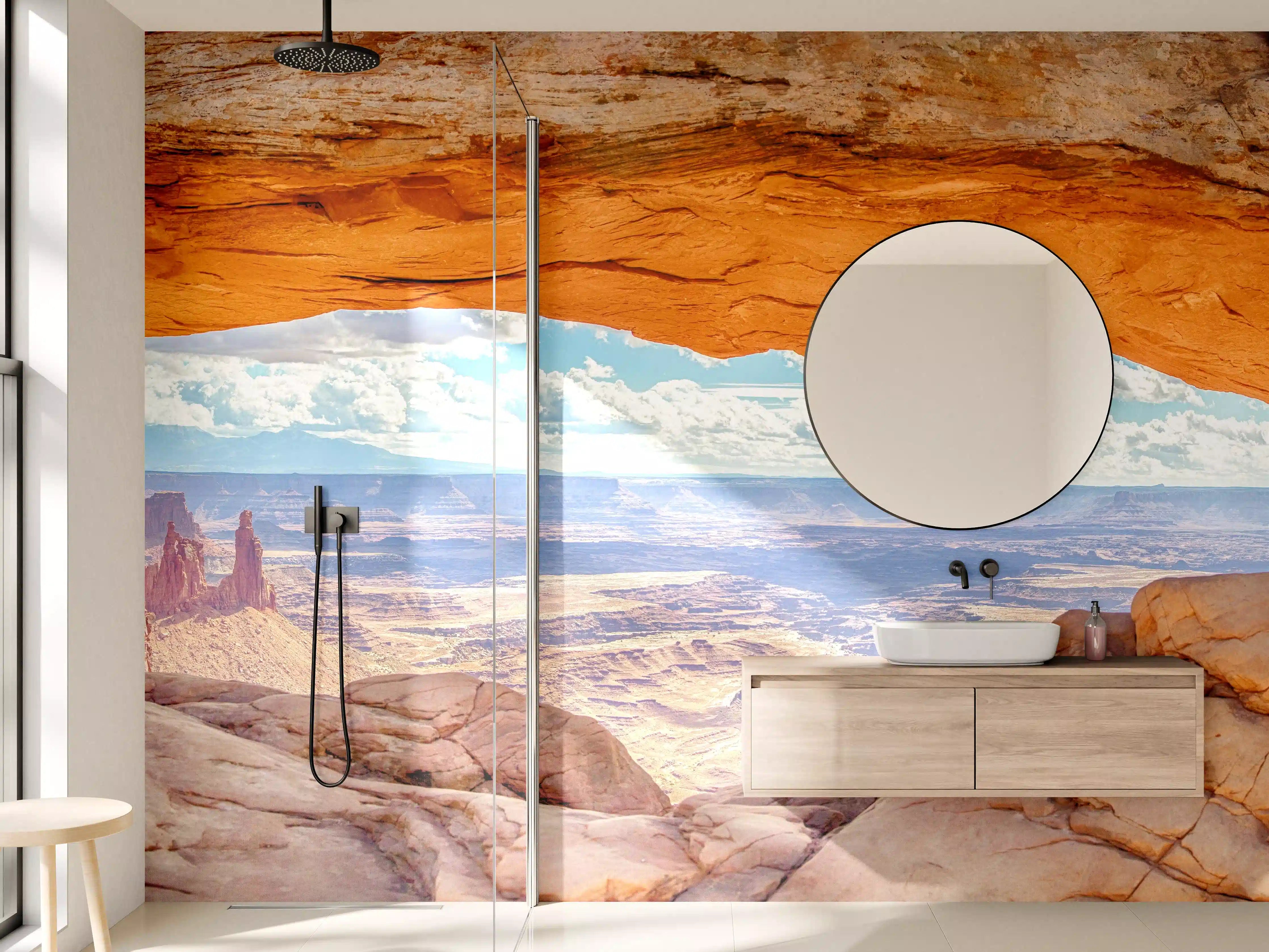 Wandverkleidung Bad - Mesa Arch-Panorama bei Sonnenaufgang